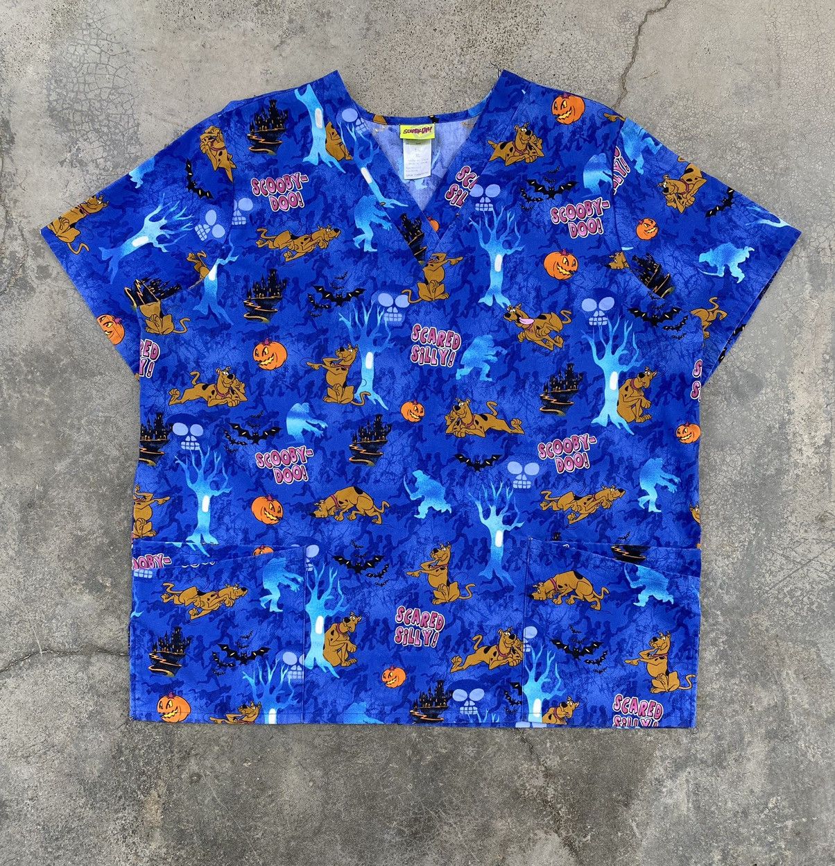 Cartoon Network Vintage Y2k Scooby Doo OverPrint V Neck Tees Size US XL / EU 56 / 4 - 1 Thumbnail