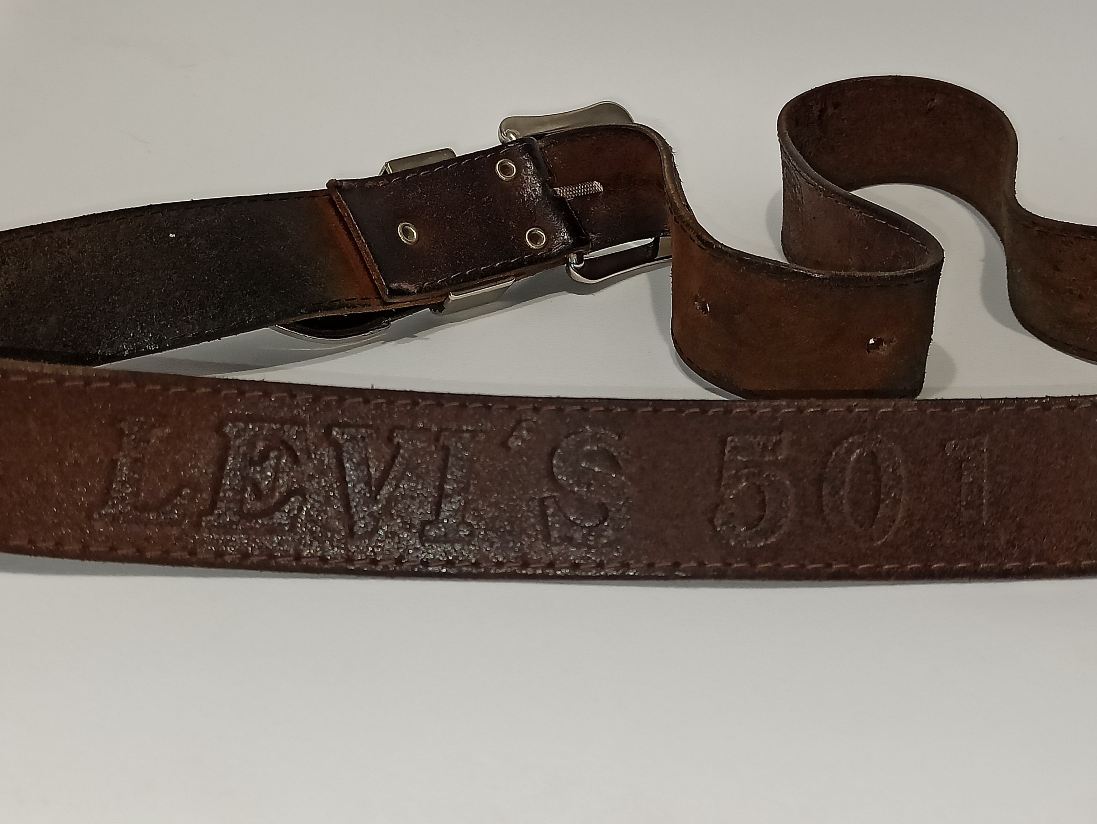 Levi's LEVIS 501 Vintage belt logo original brown leather Size ONE SIZE - 4 Thumbnail