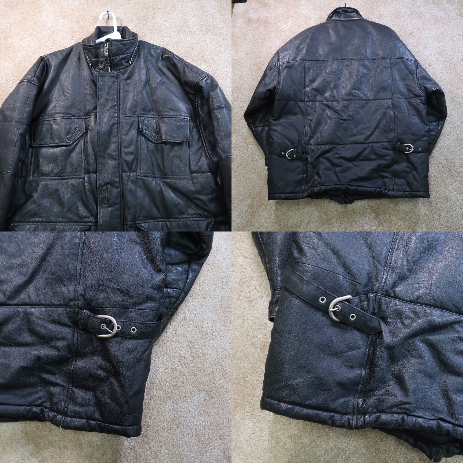 Vintage VINTAGE Wilsons Leather Jacket Mens Large Full Zip Insulated Black Size US L / EU 52-54 / 3 - 8 Thumbnail