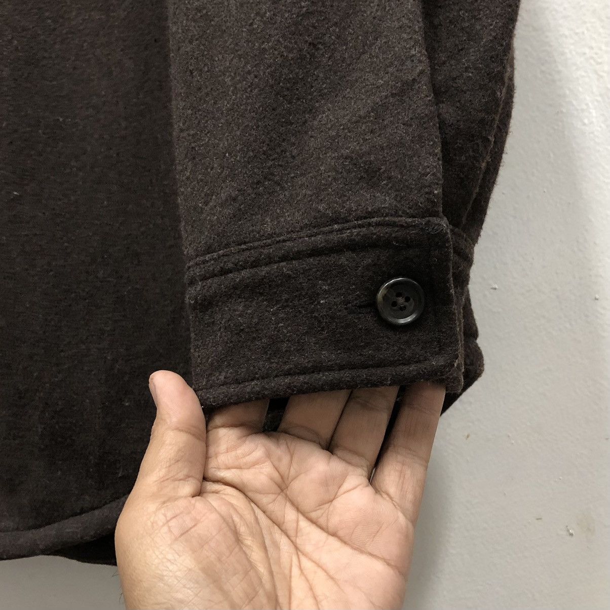 Uniqlo UNIQLO Dark Brown XL Shirt Blouson Wool Like Jacket Size US XL / EU 56 / 4 - 6 Thumbnail