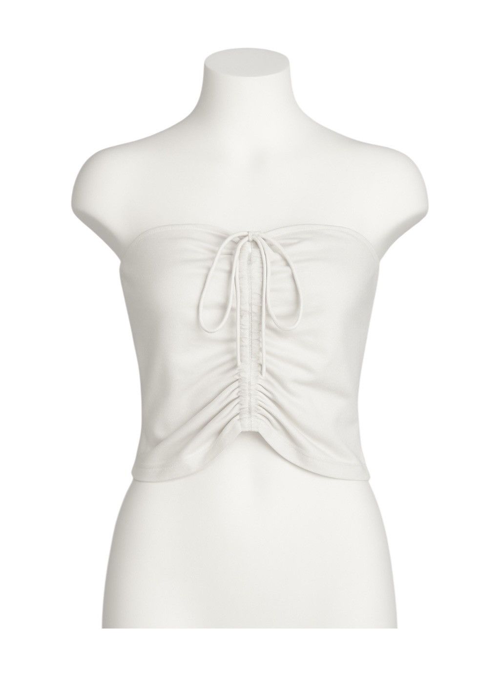 Susana Monaco Susana Monaco Gathered Front Halter Crop Top White/Sugar Size XS / US 0-2 / IT 36-38 - 1 Thumbnail