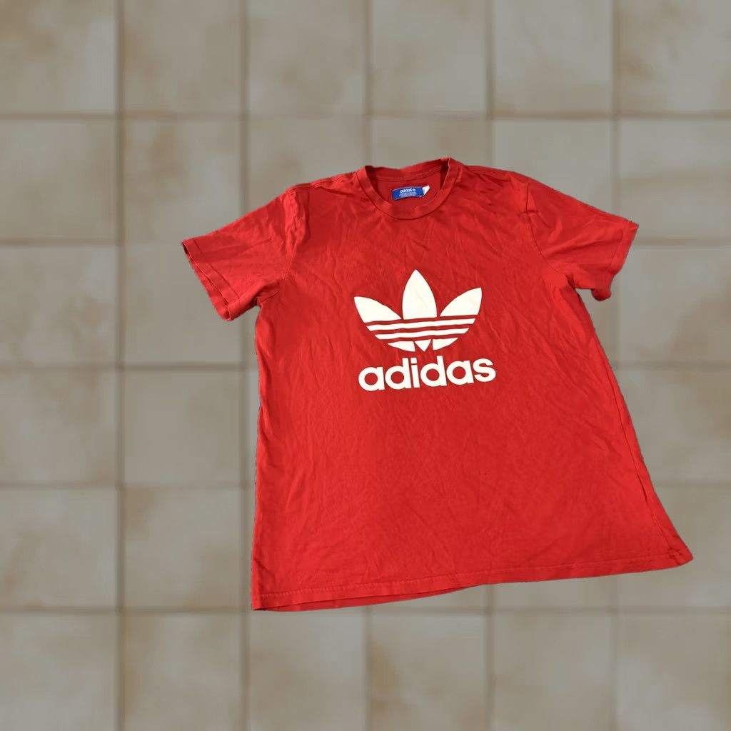 Adidas Adidas Originals Shirt Mens XL Red Trefoil Logo Graphic Tee T-Shirt Casual Size US XL / EU 56 / 4 - 1 Thumbnail
