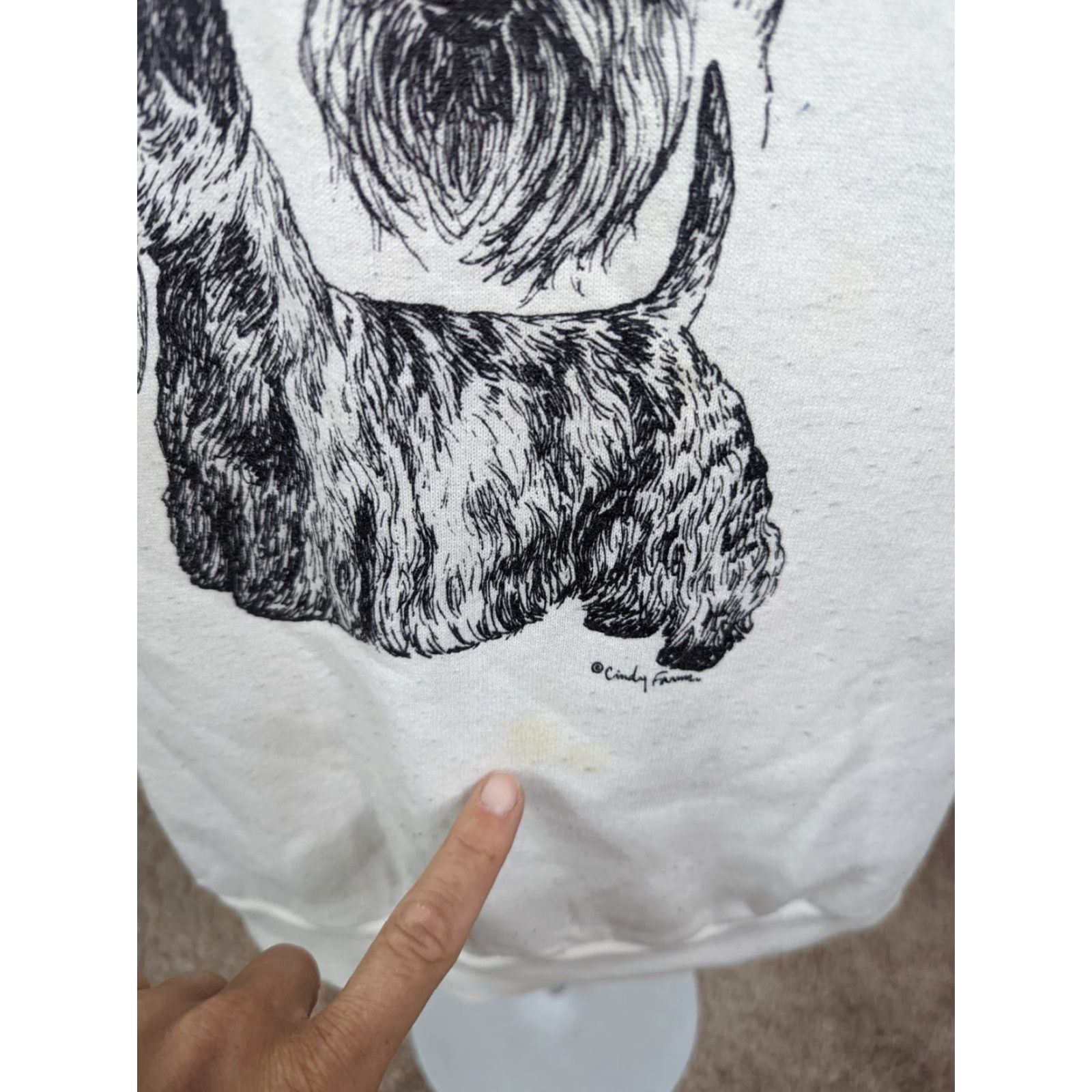 Fruit Of The Loom VINTAGE Raglan Scottish Terrier Crewneck Sweatshirt Mens Size M White Nens Vtg Size US M / EU 48-50 / 2 - 6 Thumbnail