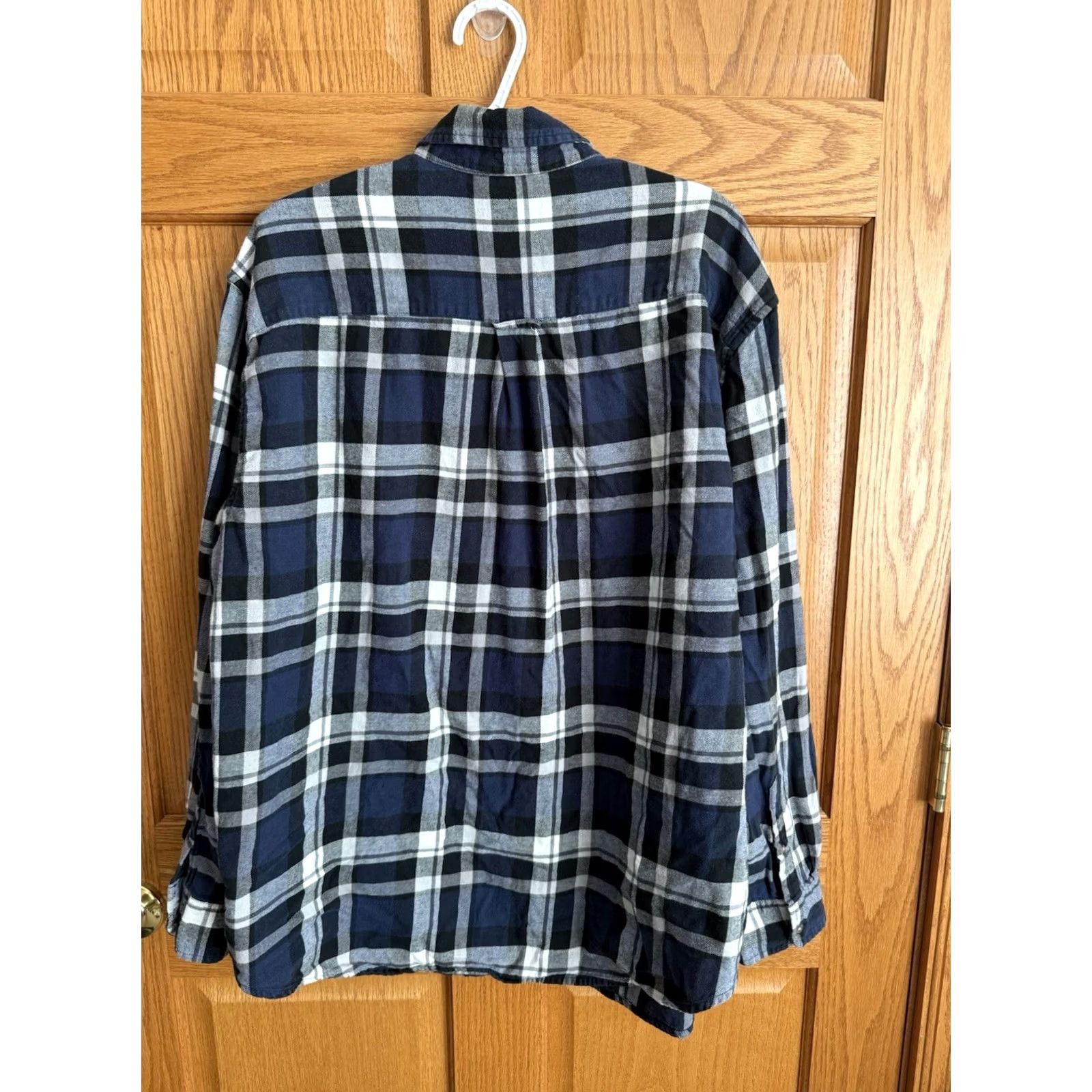Chaps Chaps Shirt Mens 2XB Black Blue Plaid Long Sleeve Button Down Preppy Money Work Size US XXL / EU 58 / 5 - 2 Thumbnail