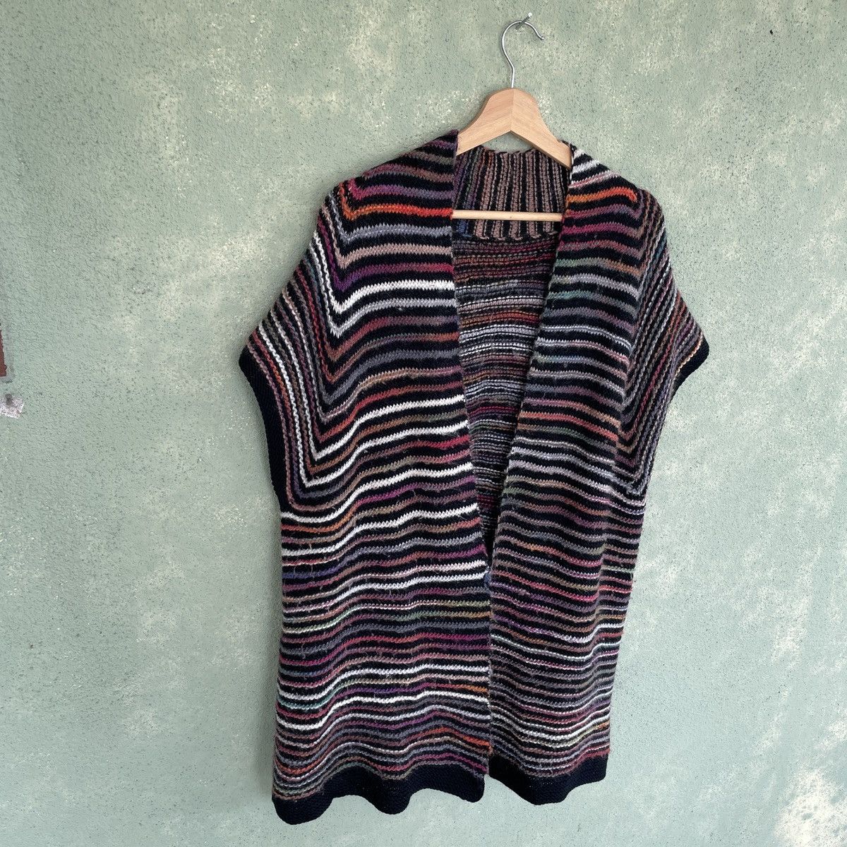 Aran Isles Knitwear Japanese Cardigan Striped Sleeveless Knitwear Colourfull Size US L / EU 52-54 / 3 - 3 Thumbnail