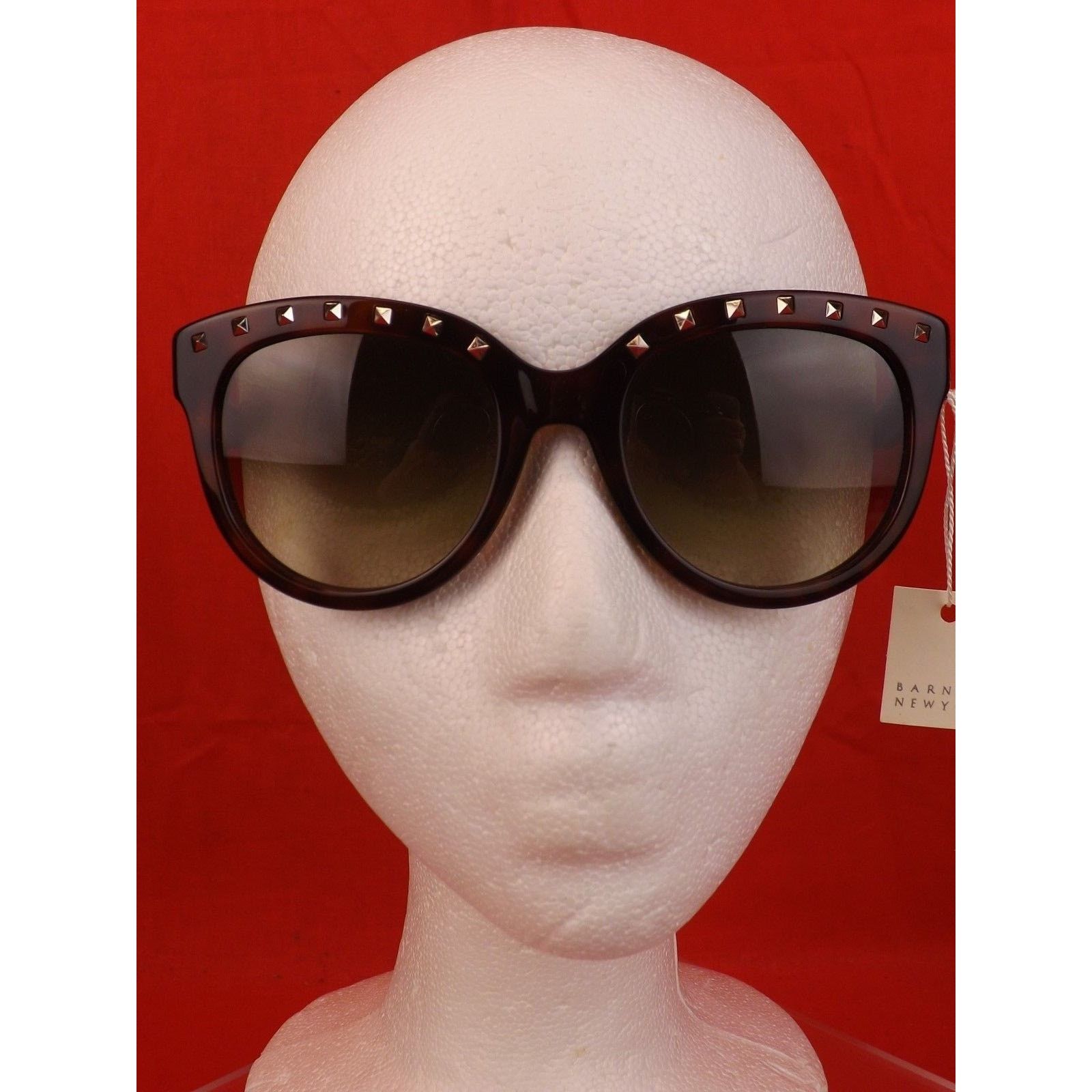 Valentino VALENTINO ROCKSTUDS DARK BROWN PLASTIC FRAME SUNGLASSES ITAL Size ONE SIZE - 3 Thumbnail