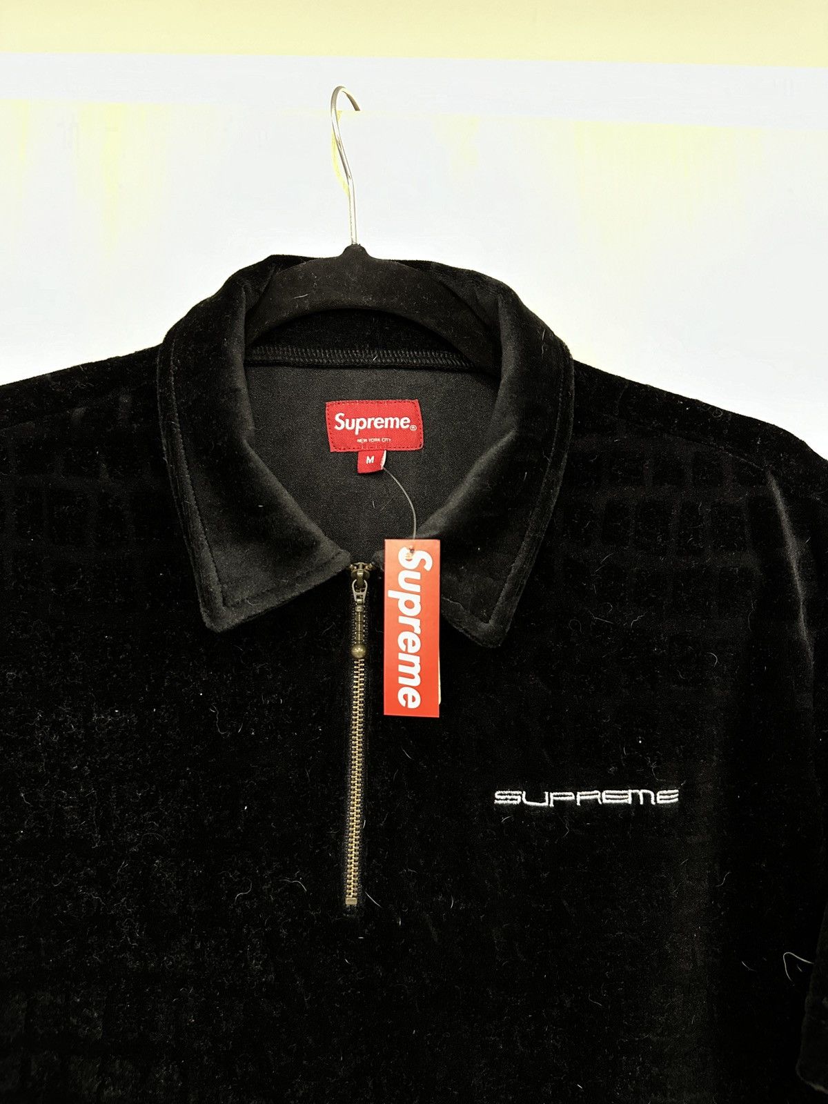 Supreme Supreme Croc Velour Zip Polo Size M Size US M / EU 48-50 / 2 - 6 Thumbnail