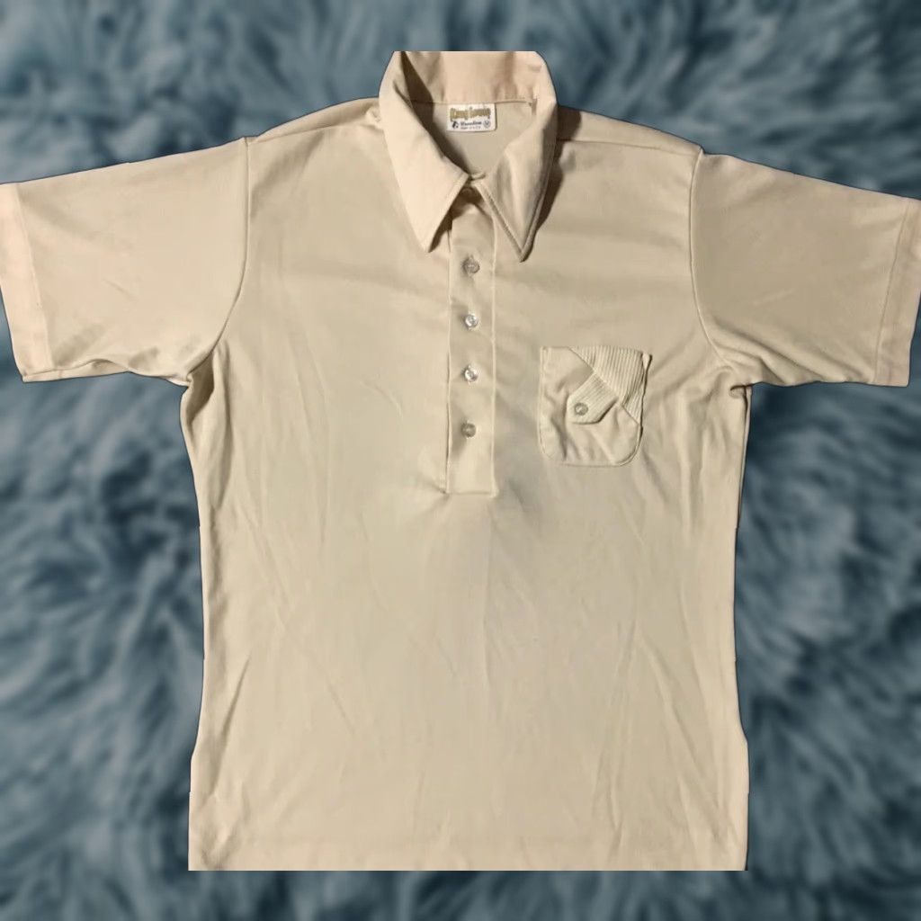Budweiser VINTAGE Budweiser Flock Print Polo Shirt M USA Beige Short Sleeve Beers Bar Bowling Grunge 60s 50s Men's Polo Size US M / EU 48-50 / 2 - 1 Thumbnail