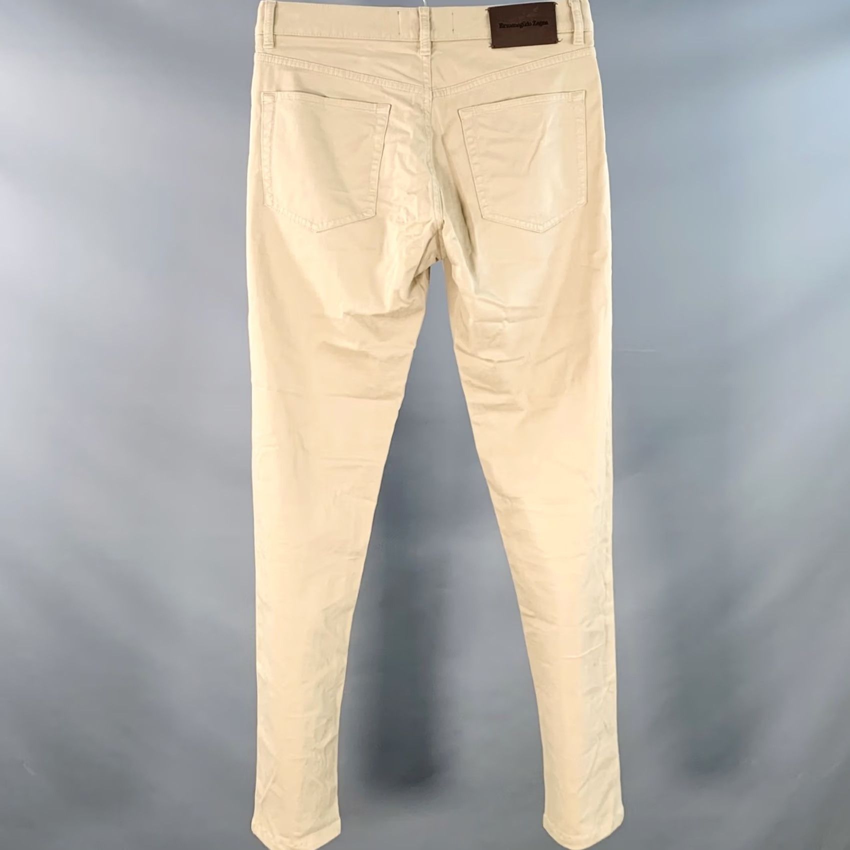 Ermenegildo Zegna ERMENEGILDO ZEGNA Khaki Cotton Blend Pants Size 30 Jean Cut Slim Straight Casual Mens Size US 30 / EU 46 - 2 Thumbnail