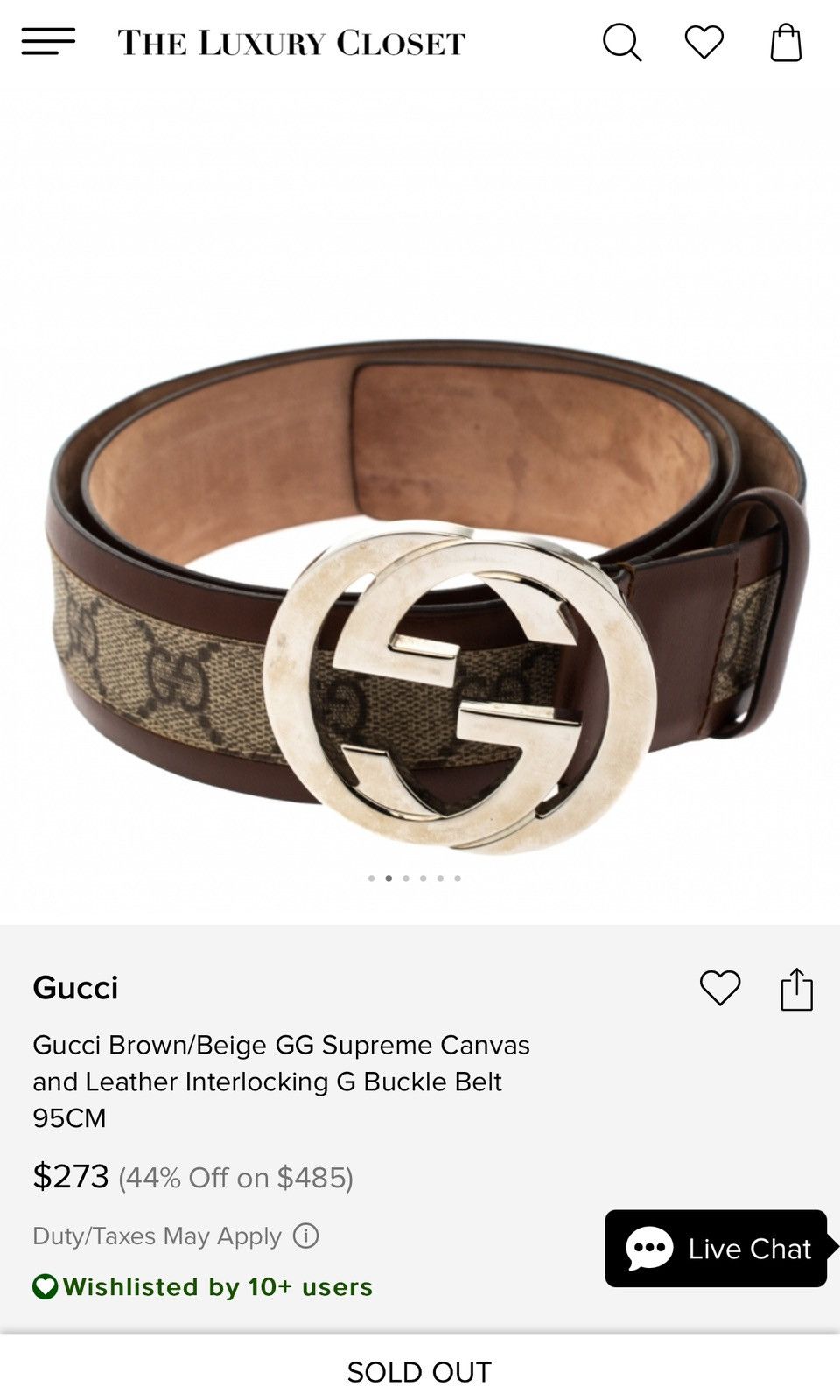 Gucci Gucci Belt Size 38 - 6 Thumbnail