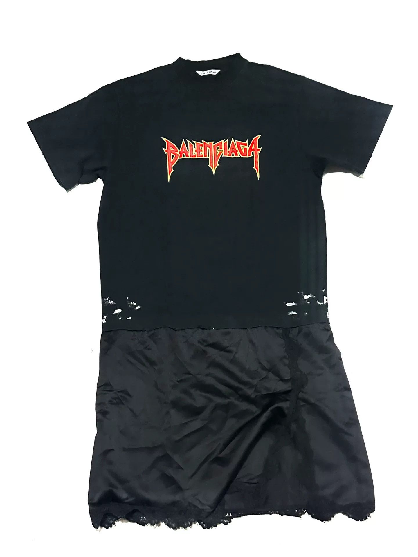 Balenciaga Balenciaga Rock Band Spliced Short-Sleeve Dress Size M / US 6-8 / IT 42-44 - 1 Thumbnail