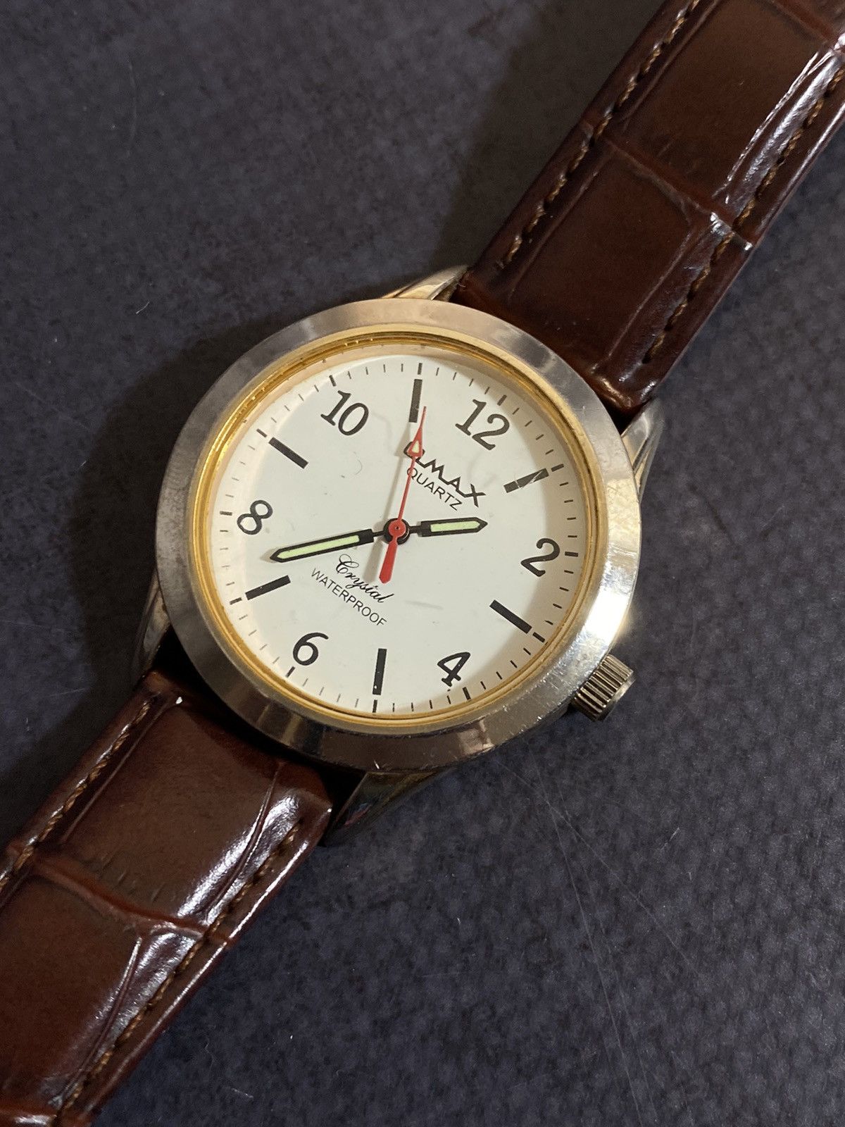 Japanese Brand × Vintage Omax Classic Leather Strap Watch Japanese Brand Size ONE SIZE - 5 Thumbnail