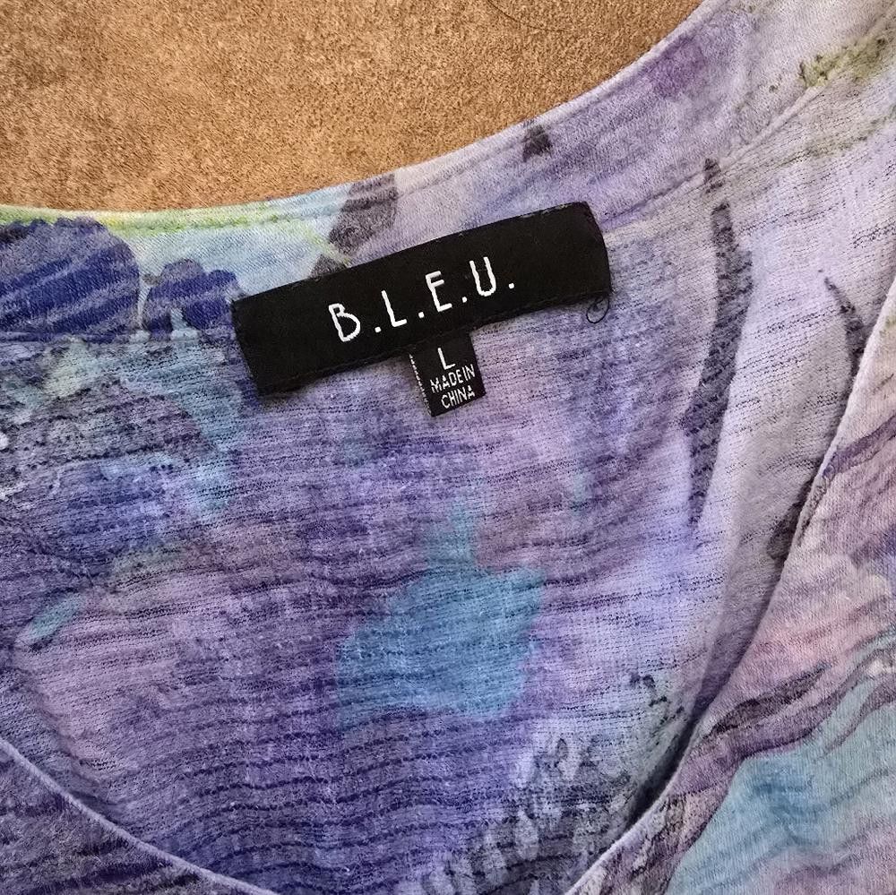 Designer Multicolored Floral B.L.E.U. Smocked Tank Size L / US 10 / IT 46 - 3 Thumbnail