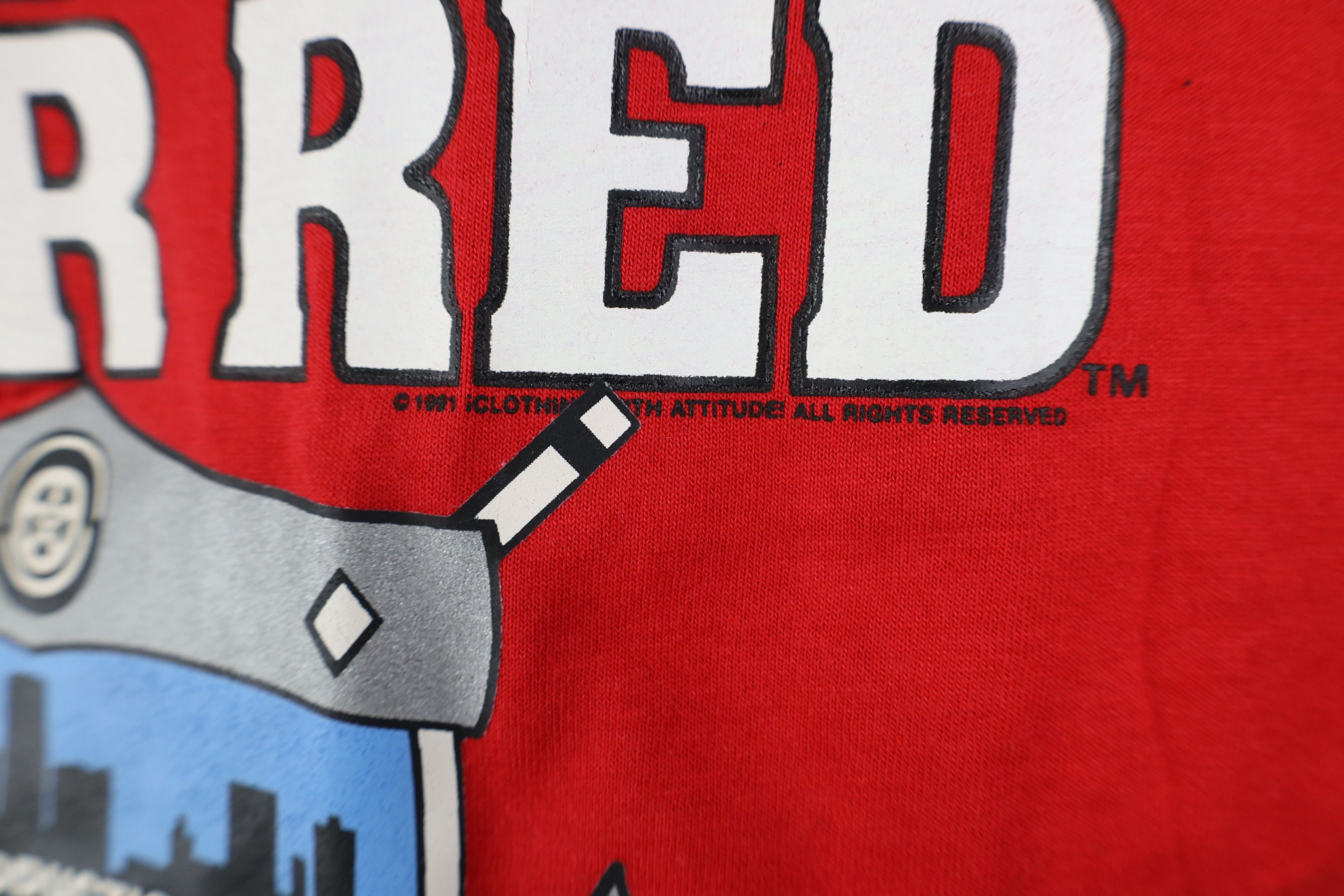 Vintage Vintage 90s Men Wear Red Detroit Red Wings Hockey T-Shirt Size US L / EU 52-54 / 3 - 5 Thumbnail
