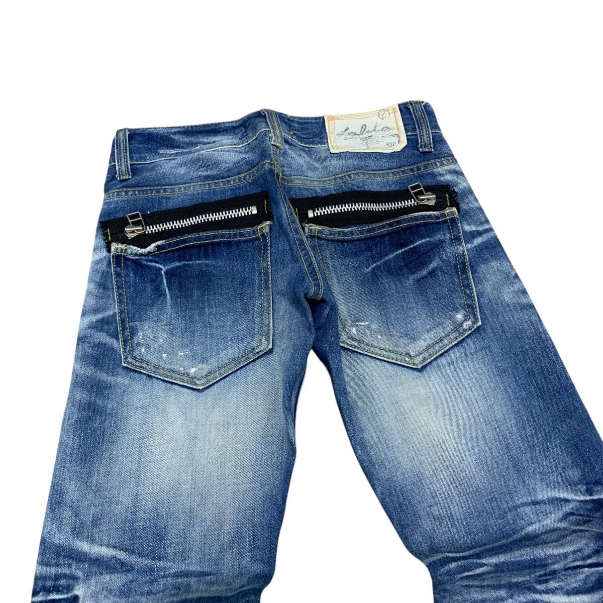 Beauty Beast Vintage Lolita Distressed Jeans Ripped Blue Faded Size US 28 / EU 44 - 10 Thumbnail