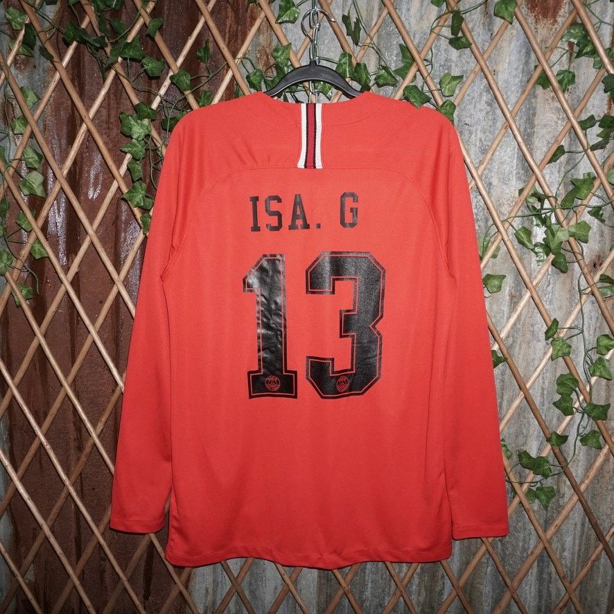 Jordan Brand Large - Jordan soccer jersey ISA. G PSG footbol LS t-shirt Size US L / EU 52-54 / 3 - 2 Thumbnail