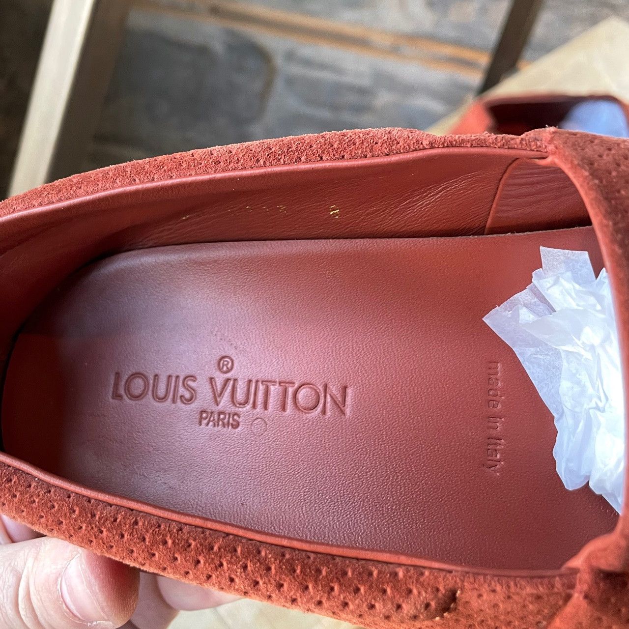 Louis Vuitton Louis Vuitton Orange Perforated Pacific Loafers Size US 9 / EU 42 - 9 Thumbnail