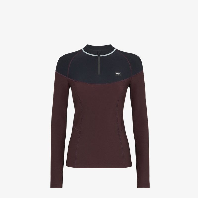 Fendi o1loc1c0426 Ski Jumper in Dark Purple/Black Size M / US 6-8 / IT 42-44 - 1 Thumbnail