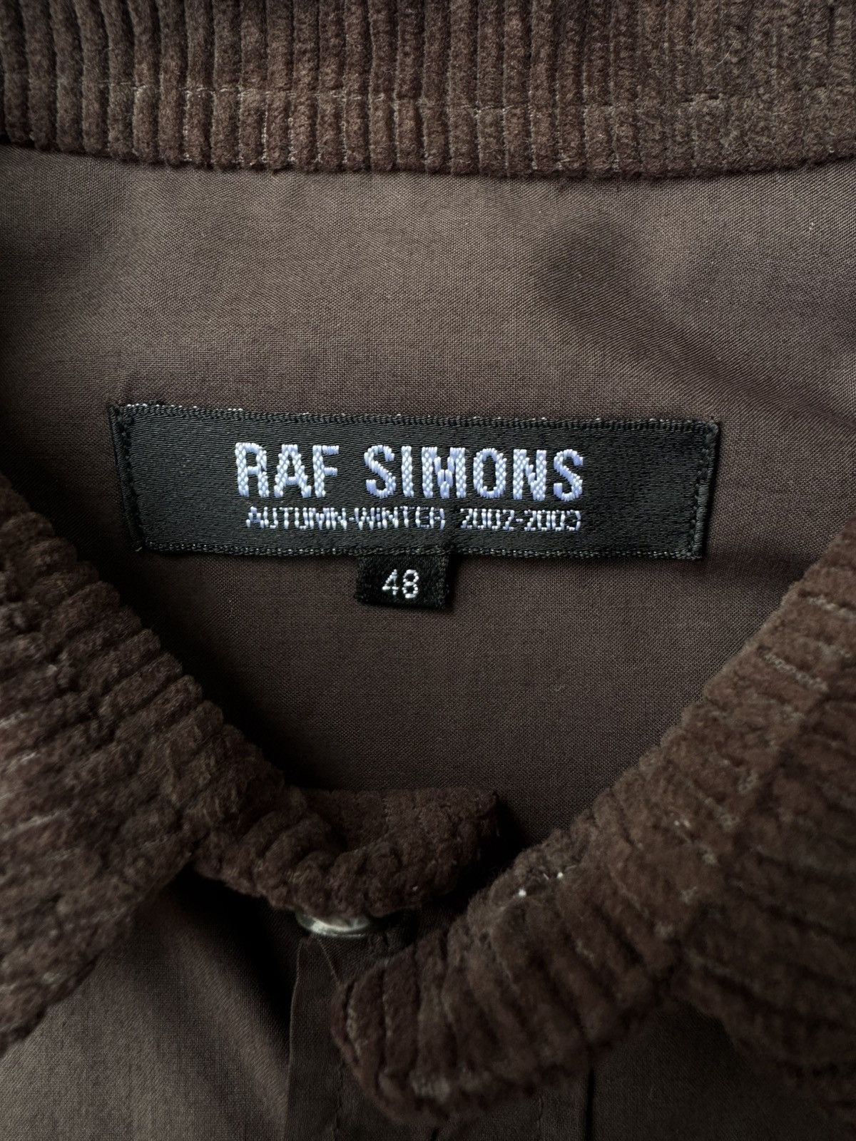 Raf Simons Raf Simons AW02 Corduroy Trim Button-Up Oversize Brown Shirt Size US M / EU 48-50 / 2 - 10 Thumbnail