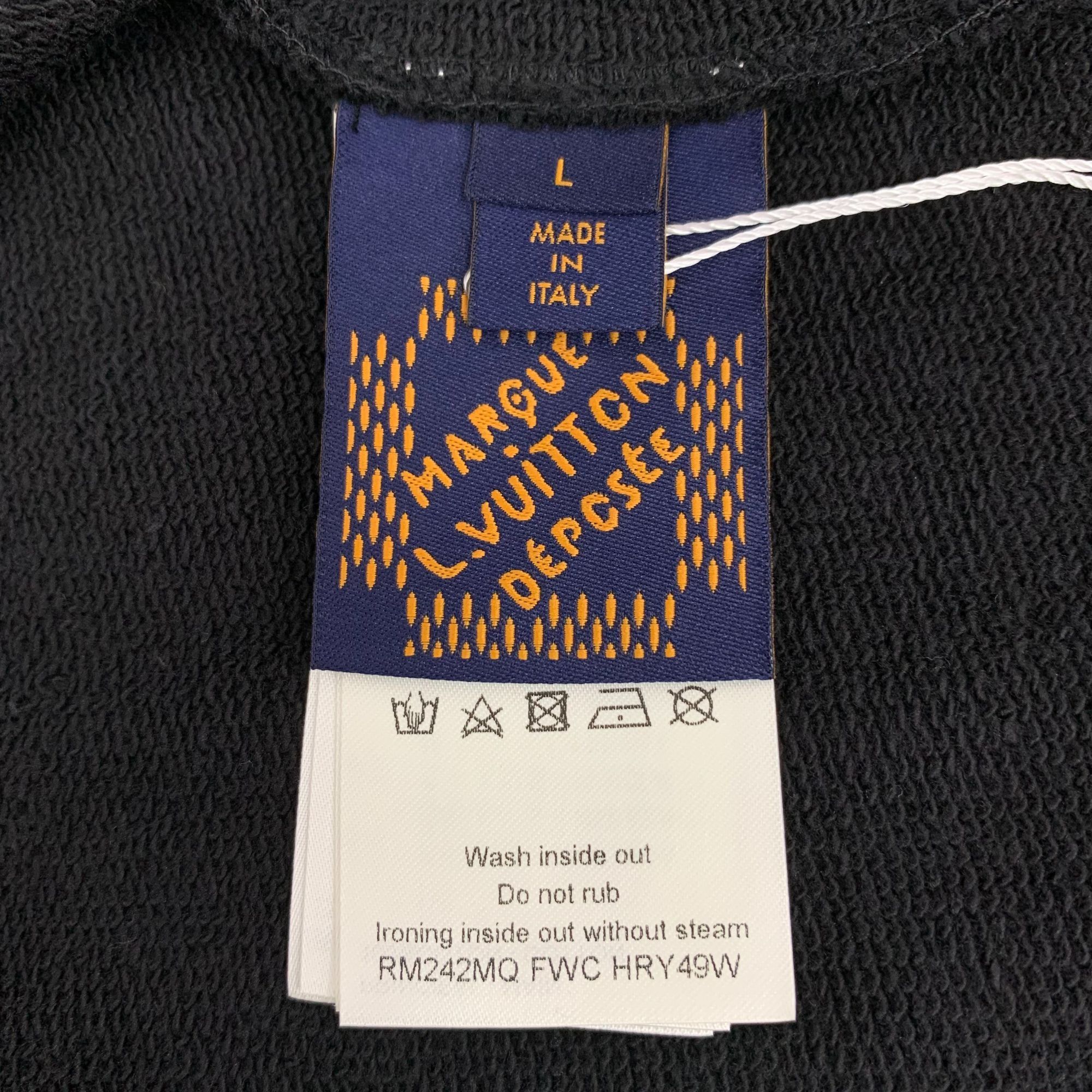 Louis Vuitton LOUIS VUITTON Black Cotton Sweatshirt With Gold Studded Logo Size US L / EU 52-54 / 3 - 4 Thumbnail
