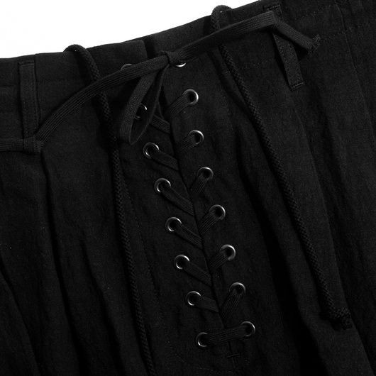 Yohji Yamamoto Yohji Yamamoto SS21 Lace-Up Cropped Trousers HD-P47-303 Size US 36 / EU 52 - 5 Thumbnail