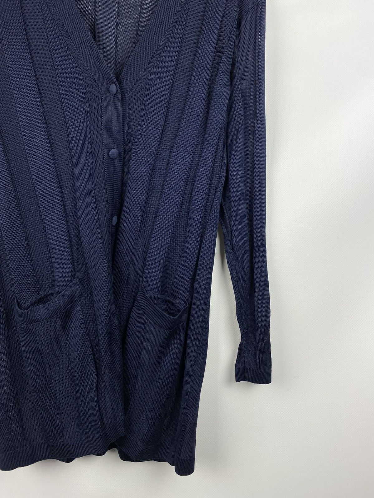 Dries Van Noten Dries Van Noten ladies silk cardigan sweater size 42 navy Size M / US 6-8 / IT 42-44 - 8 Thumbnail