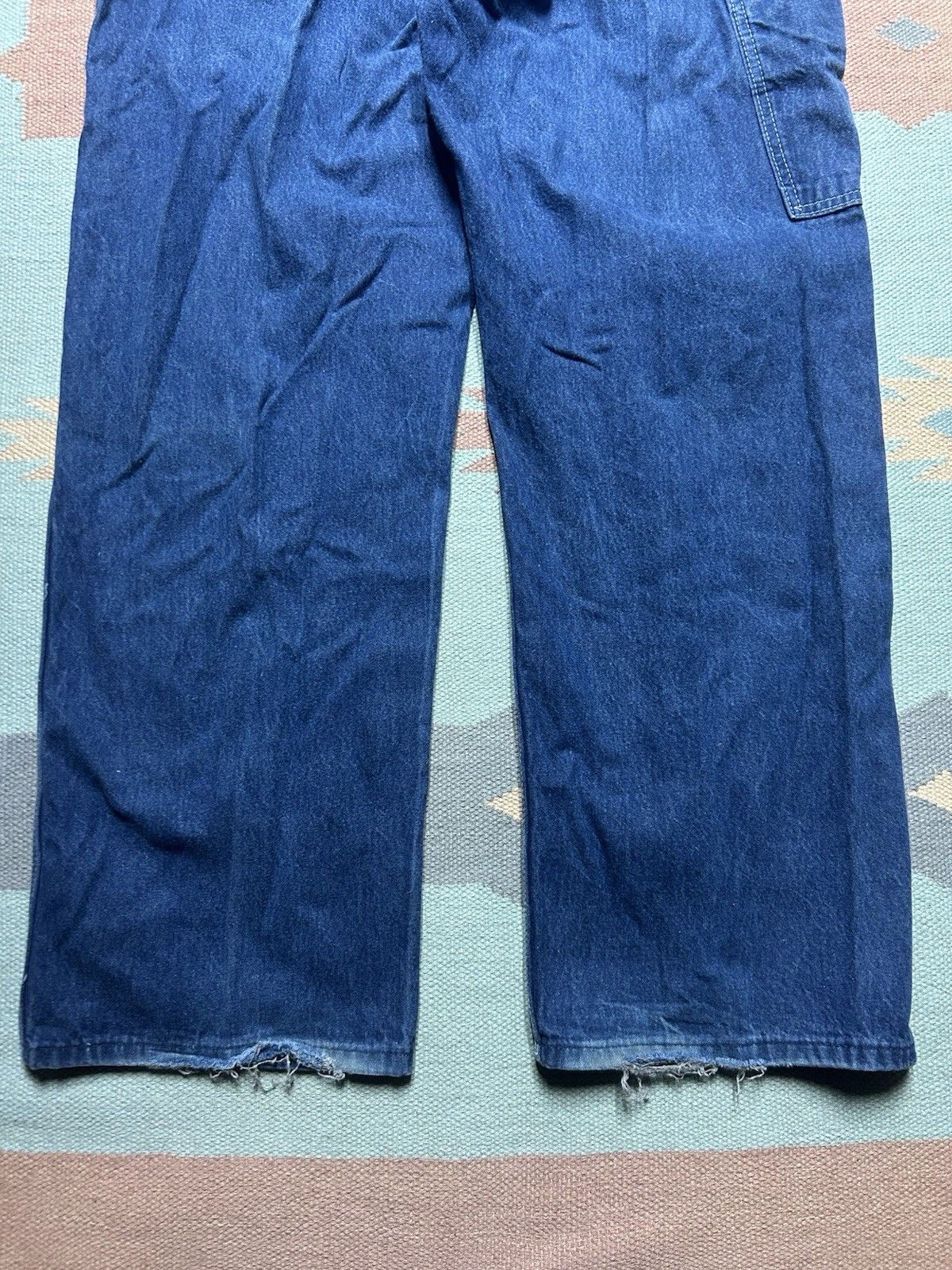 Vintage Vintage dickies denim bib overalls workwear farm dark 38x30 Size US 38 / EU 54 - 6 Thumbnail