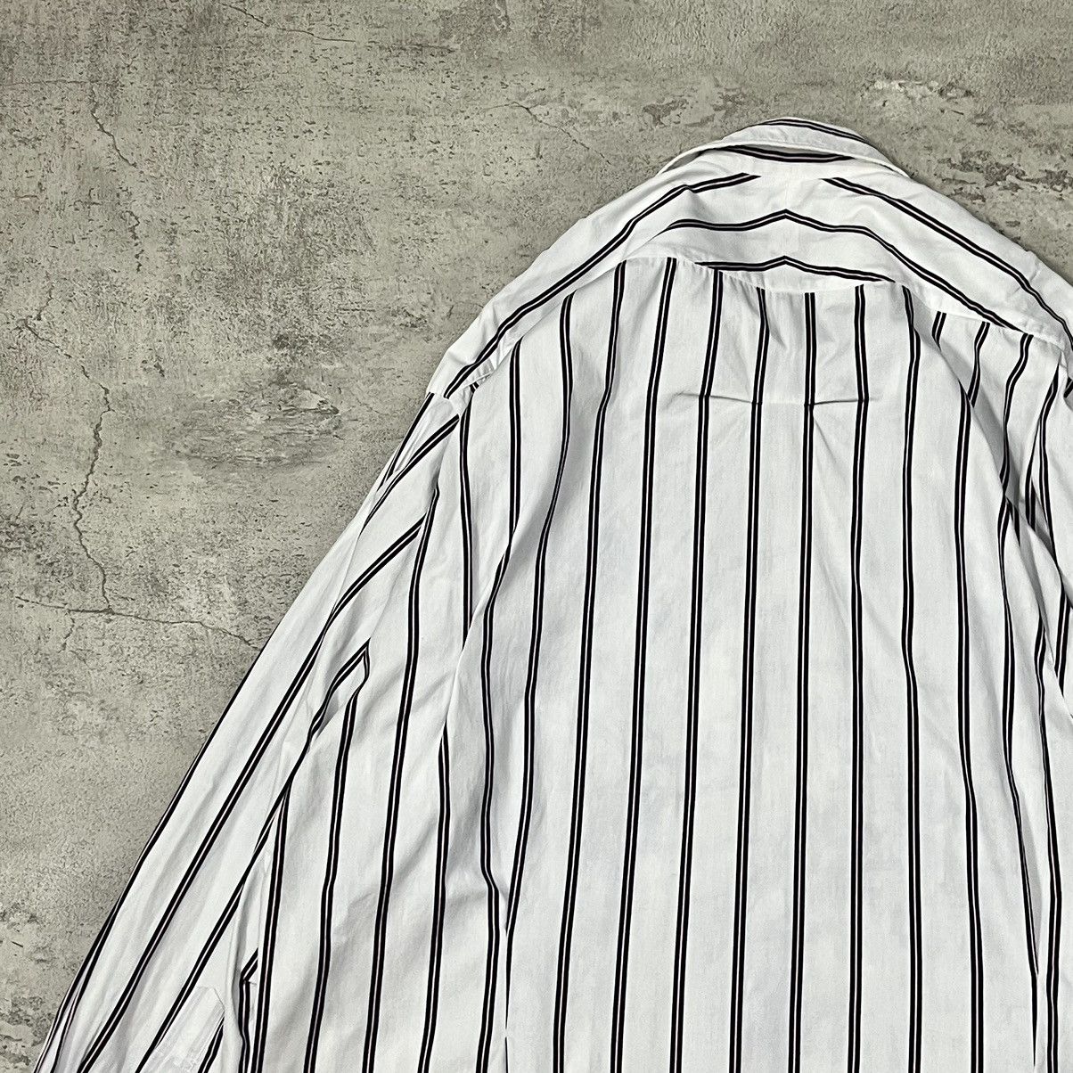 N.Hoolywood N.Hoolywood Random Tacked LS Shirt Stripe - White Size US XL / EU 56 / 4 - 6 Thumbnail