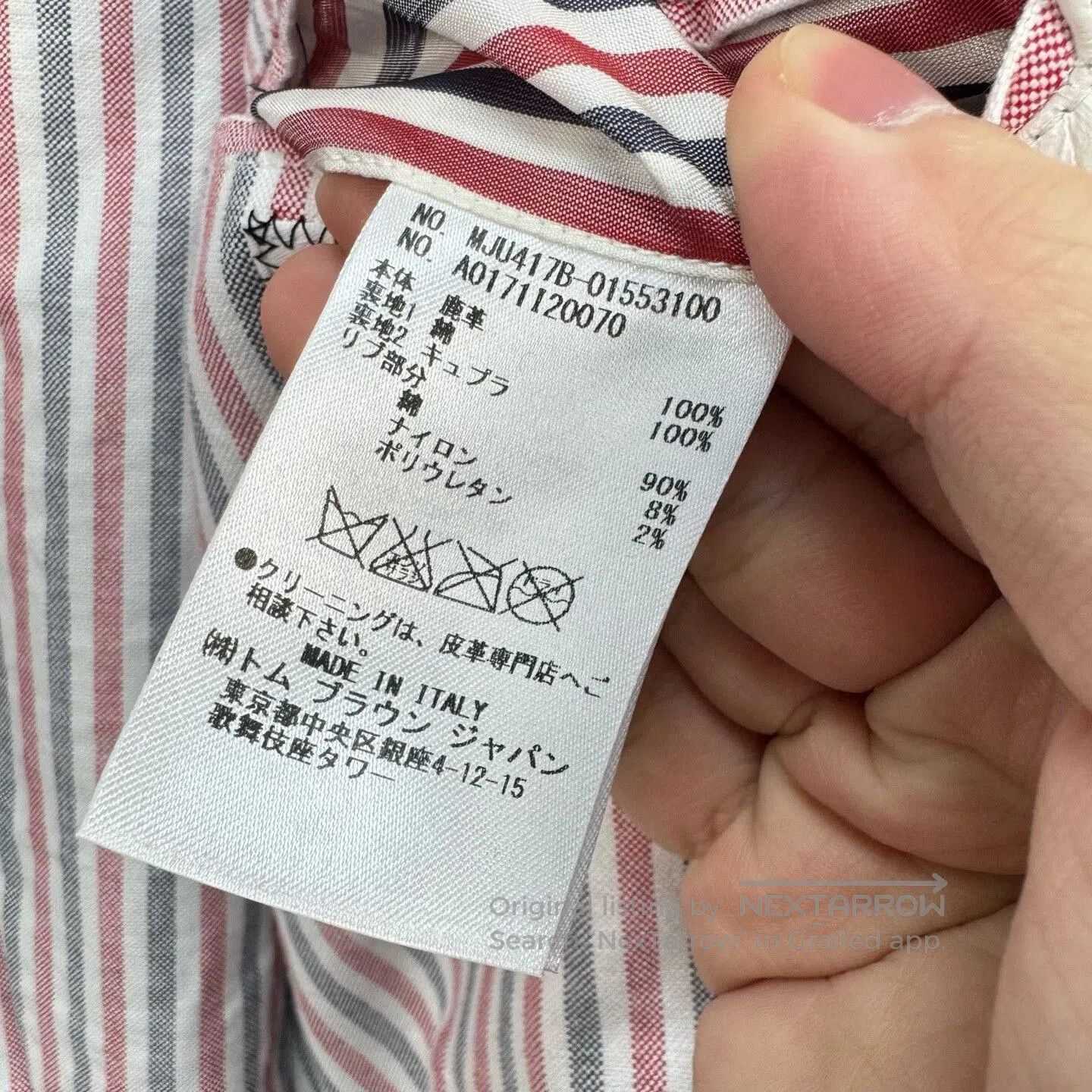 Thom Browne Thom Browne Embroidered Leather Baseball Jacket. Size US XXS / EU 40 - 7 Thumbnail
