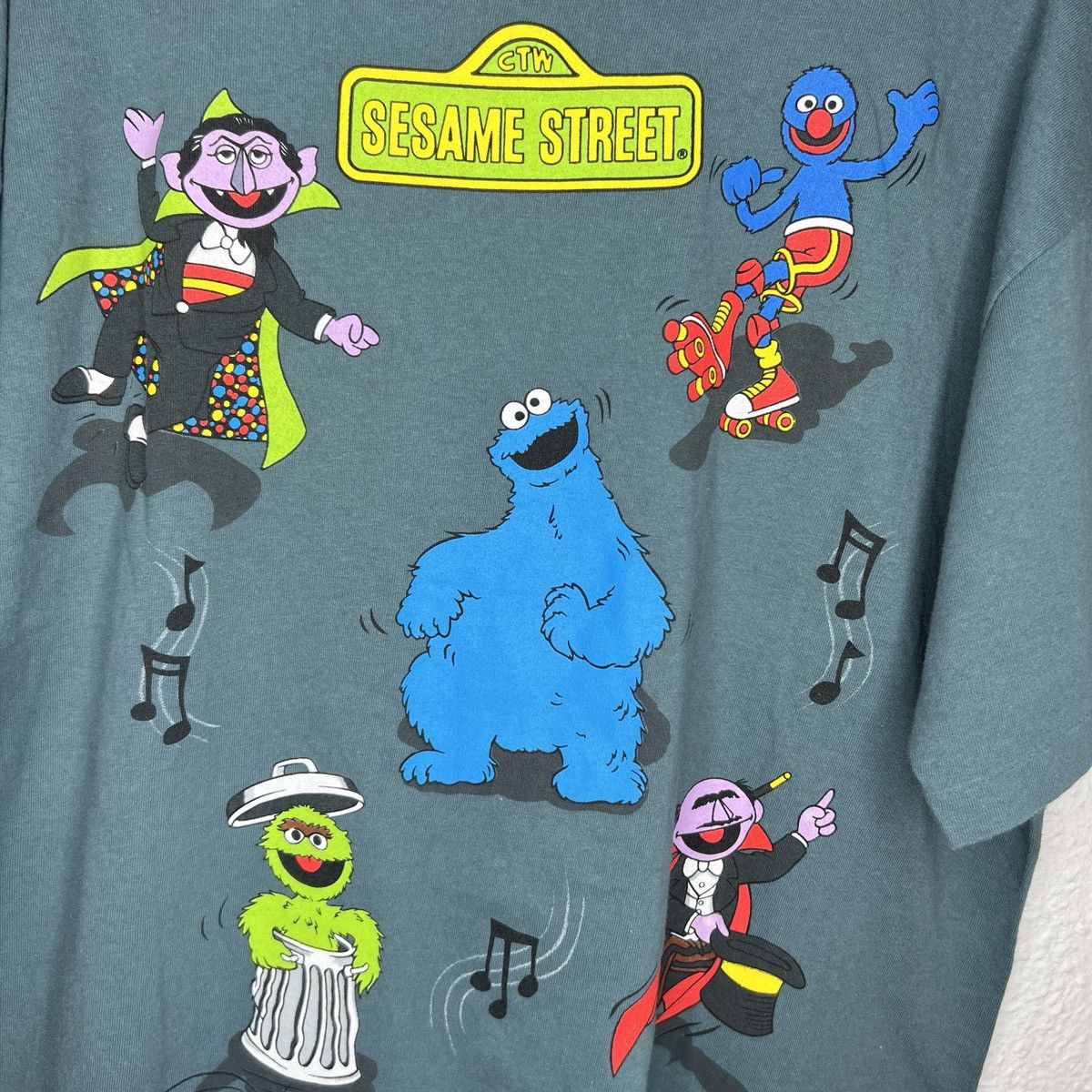 Other Vintage 90s Sesame Street Tee Tshirt Rare Full Print Muppets Size US L / EU 52-54 / 3 - 8 Thumbnail