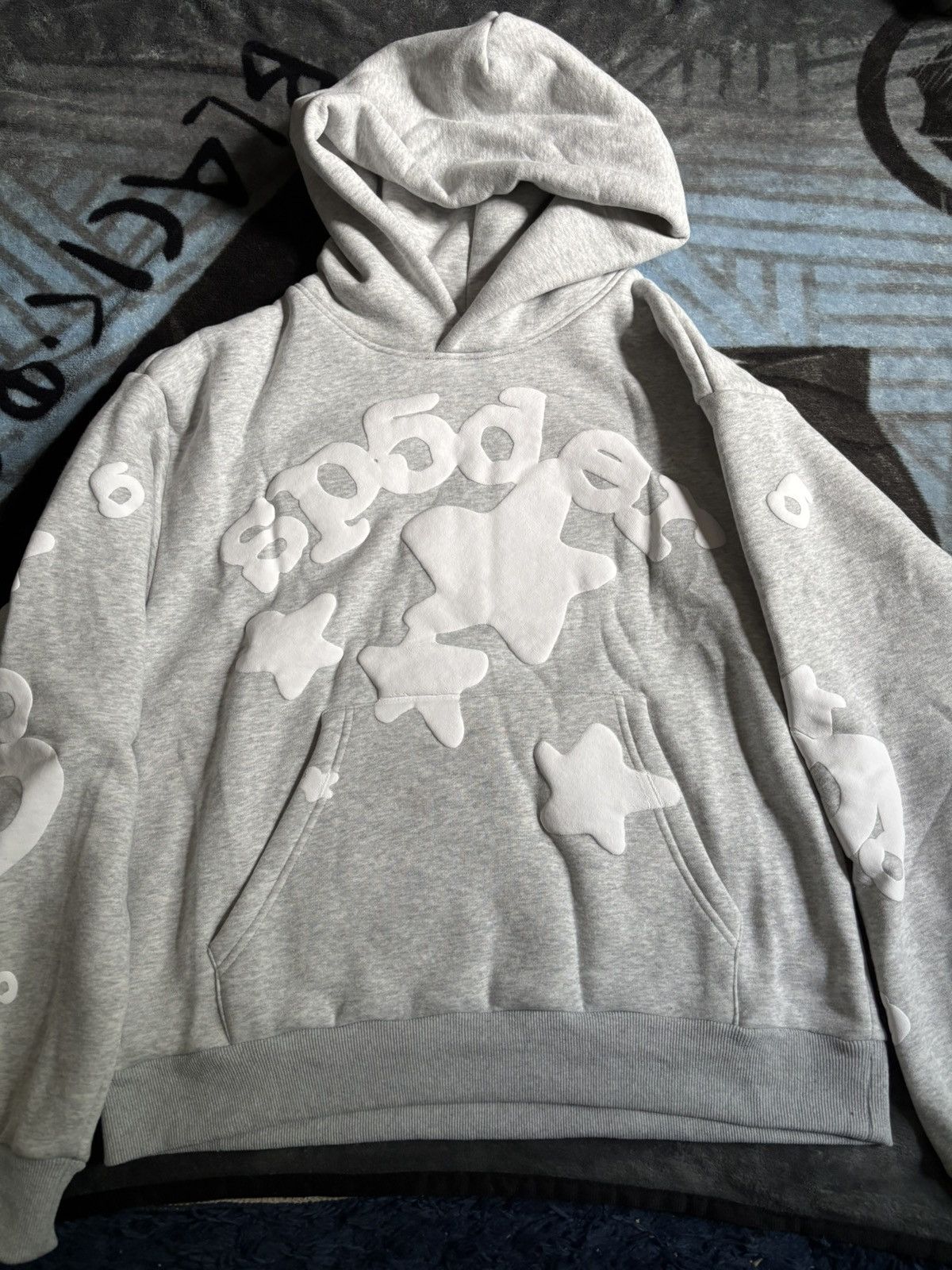 Designer × Streetwear × Vintage Sp5der beluga Hoodie heather