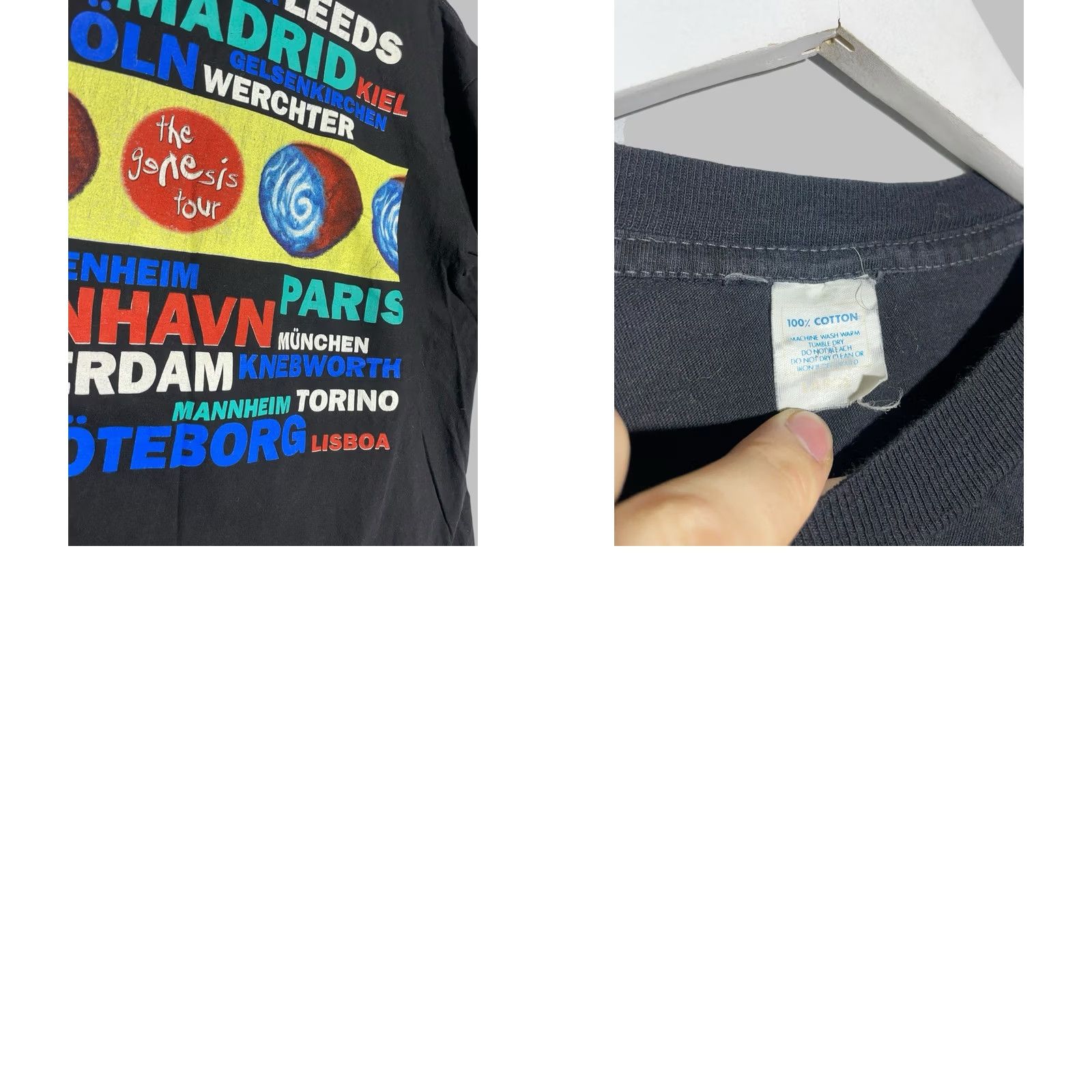Vintage VINTAGE Genesis World Tour Band T-shirt Mens L Size US L / EU 52-54 / 3 - 9 Thumbnail