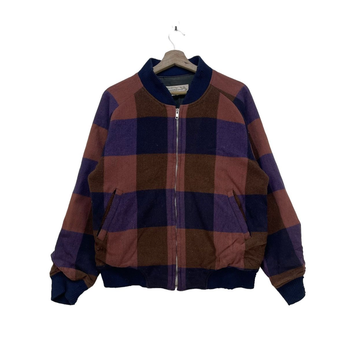 Japanese Brand 💥Vintage 90s Men ARS Wear Checkered Jacket 100%wool Size US S / EU 44-46 / 1 - 1 Thumbnail