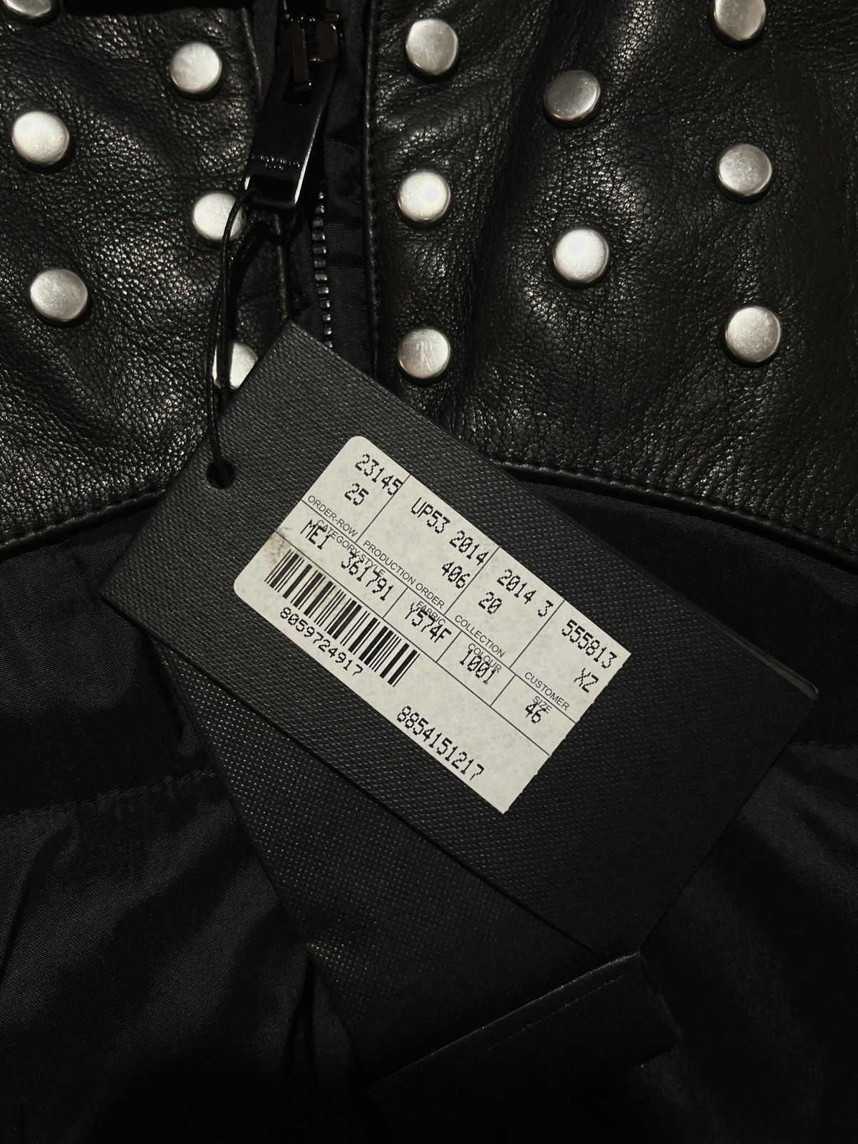 Saint Laurent Paris SAINT LAURENT PARIS 2014 STUDDED PUFFER x LEATHER JACKET Size US S / EU 44-46 / 1 - 5 Thumbnail