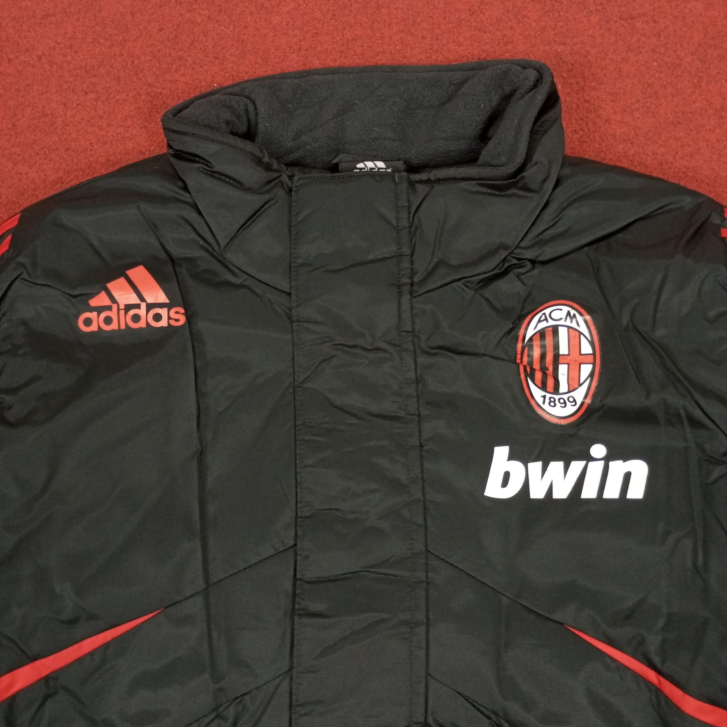 Adidas × Vintage Adidas AC Milan Soccer Football Club Jacket Coach Style Size US XL / EU 56 / 4 - 2 Thumbnail