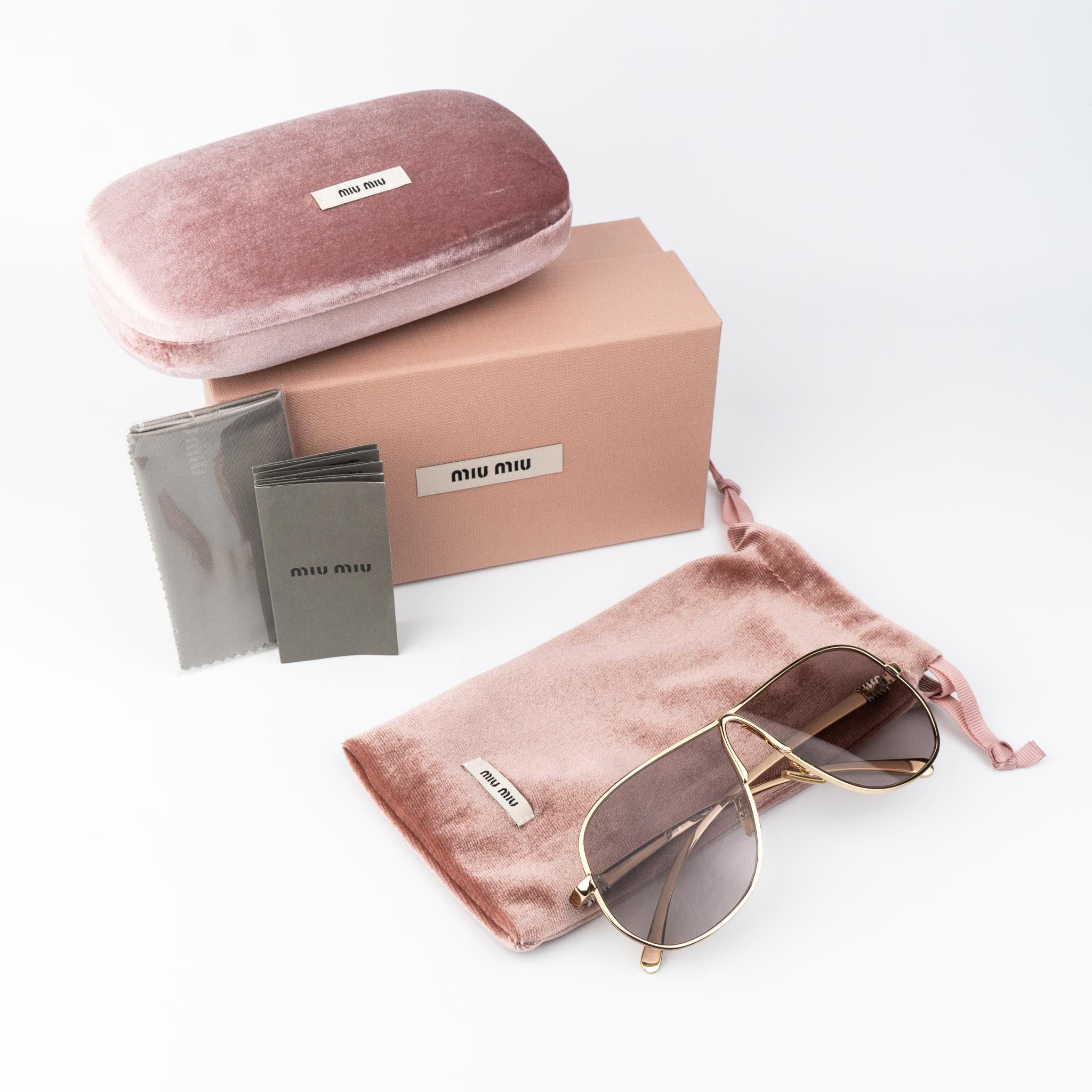 Miu Miu Miu Miu Women Sunglasses Pilot MUA56S 5AK20I NEW AUTHENTIC Size ONE SIZE - 13 Thumbnail