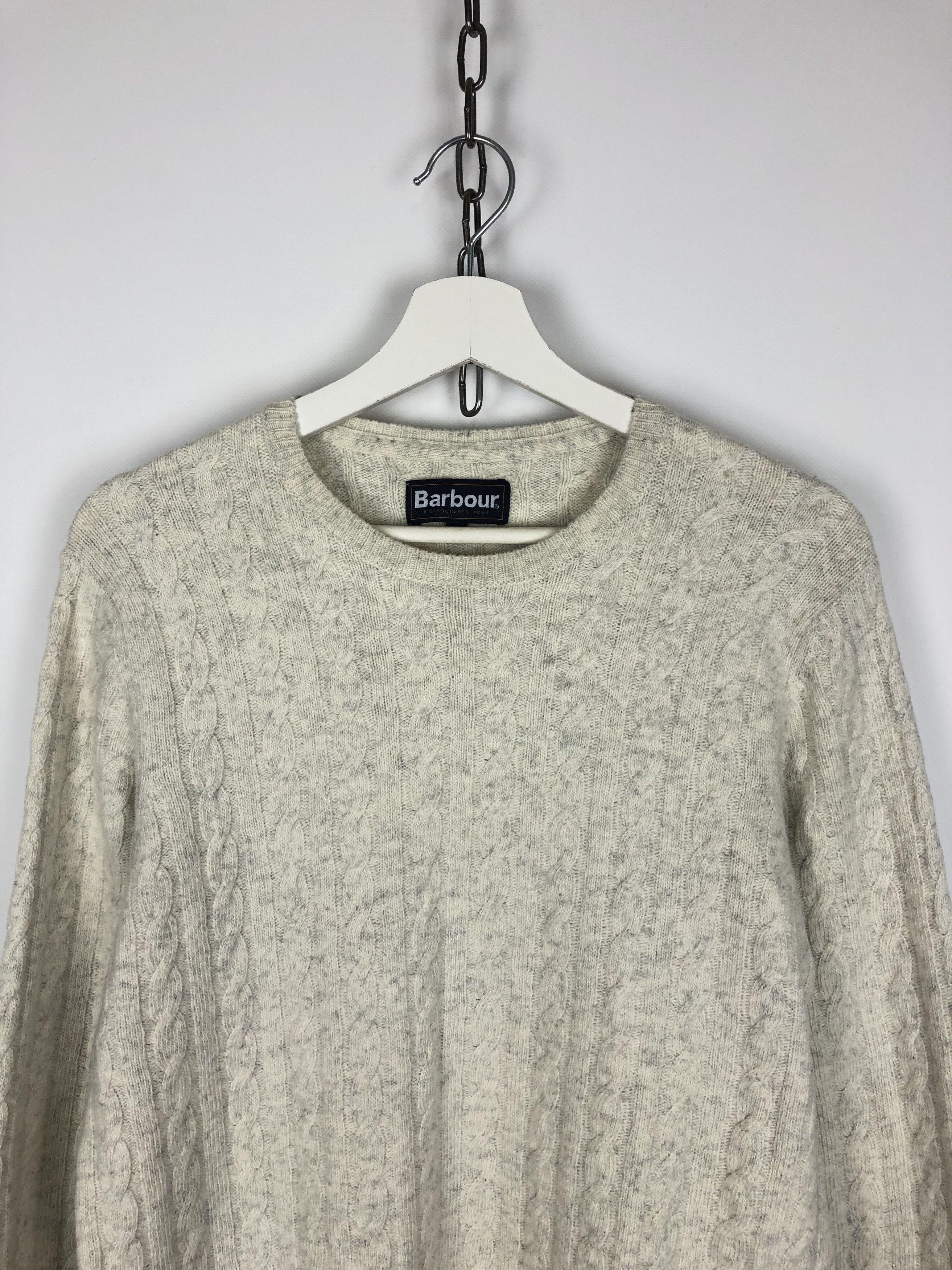 Barbour Barbour Knit Wool Sweater Pullover Crewneck Cream size L Size L / US 10 / IT 46 - 2 Thumbnail