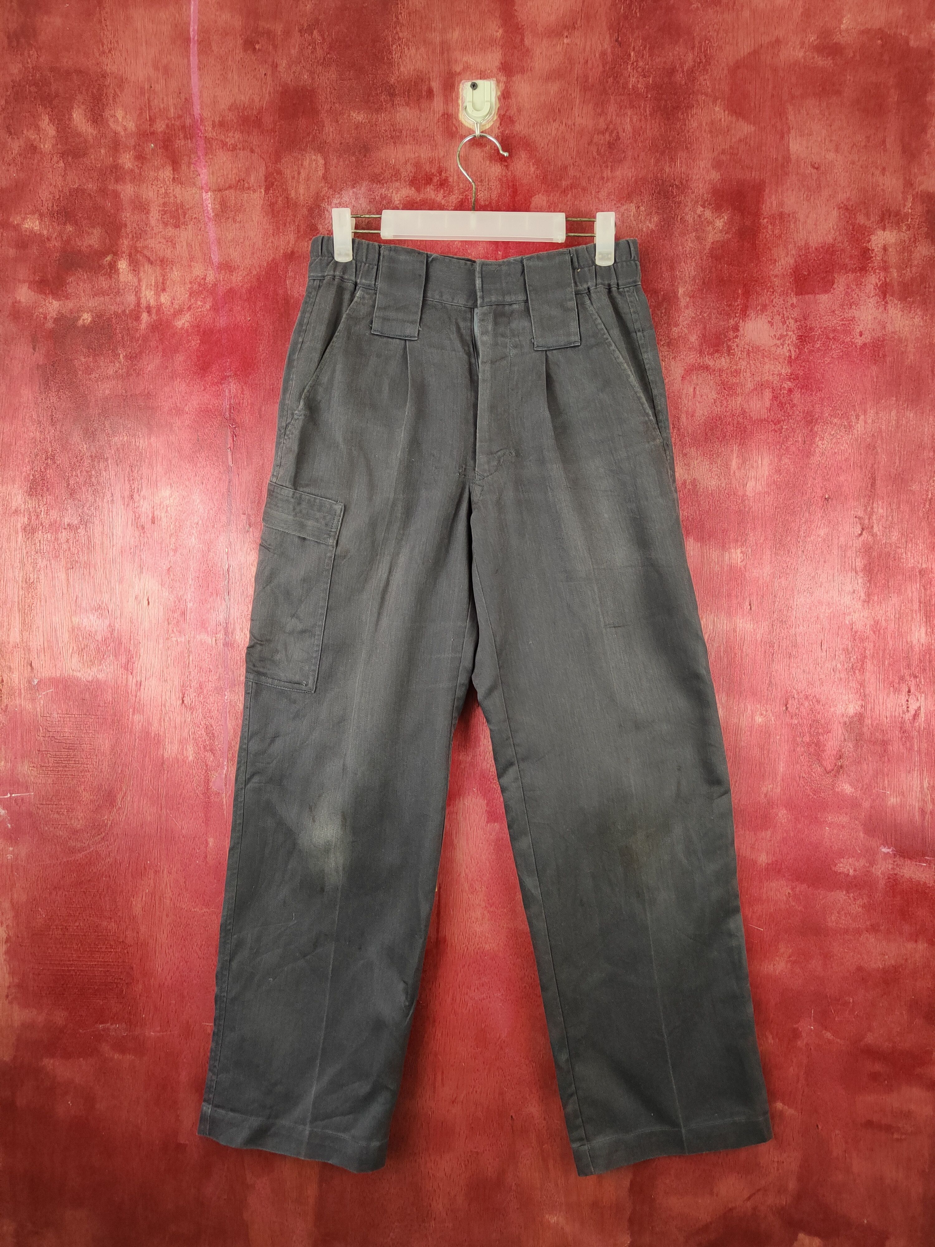 Japanese Brand Danbird Gray Faded Multipocket Tactical Cargo Pants #S1745 Size US 28 / EU 44 - 1 Thumbnail