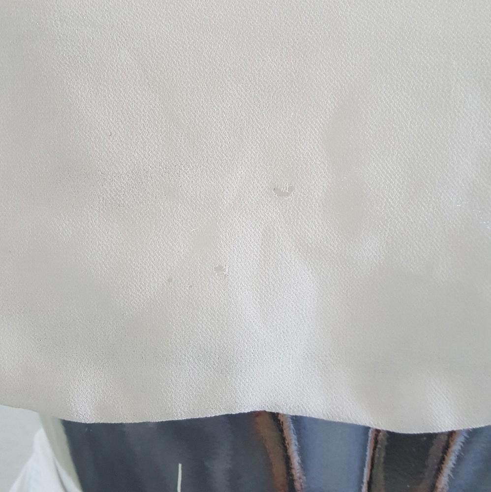 Designer Cream Dressy Melville Cropped Blouse Size ONE SIZE - 3 Thumbnail