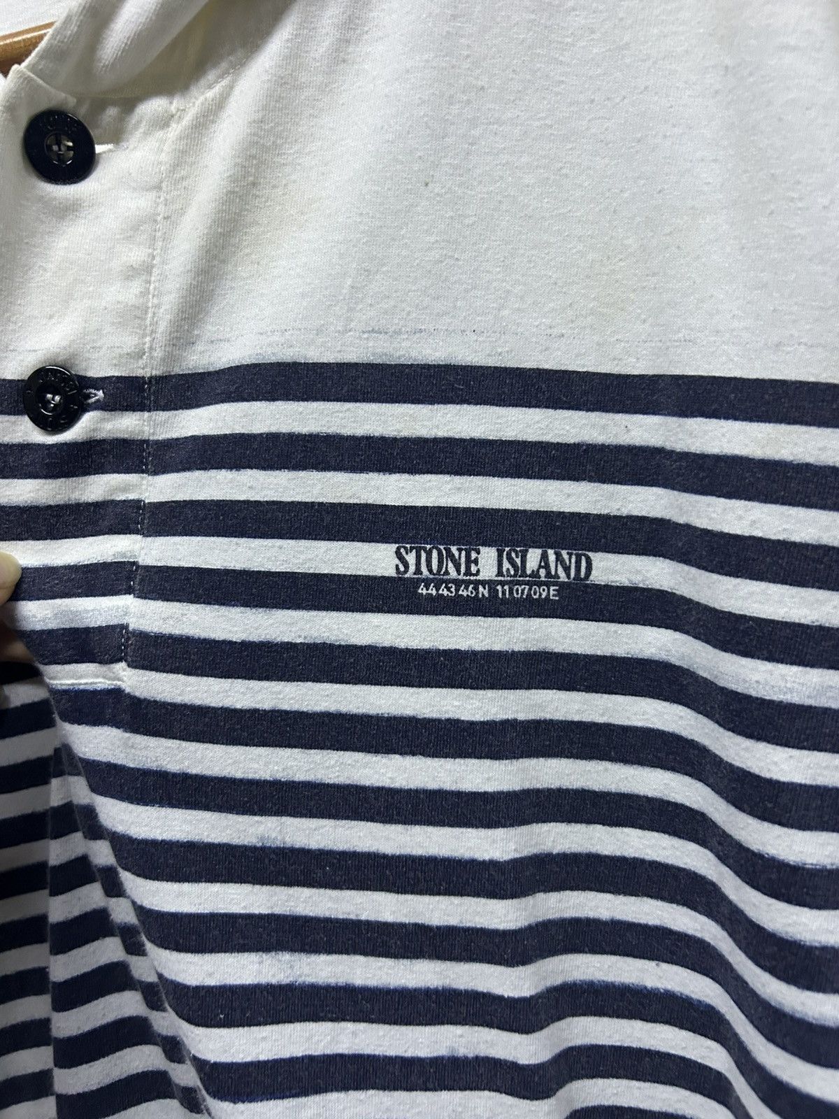Stone Island vintage striped stone island hoodie Size US L / EU 52-54 / 3 - 4 Thumbnail