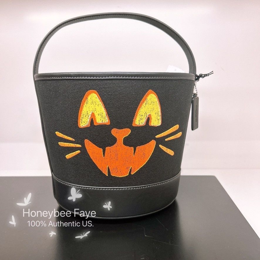 Coach Trick Or Treat Bucket With Halloween Cat CCE04 Size ONE SIZE - 1 Thumbnail
