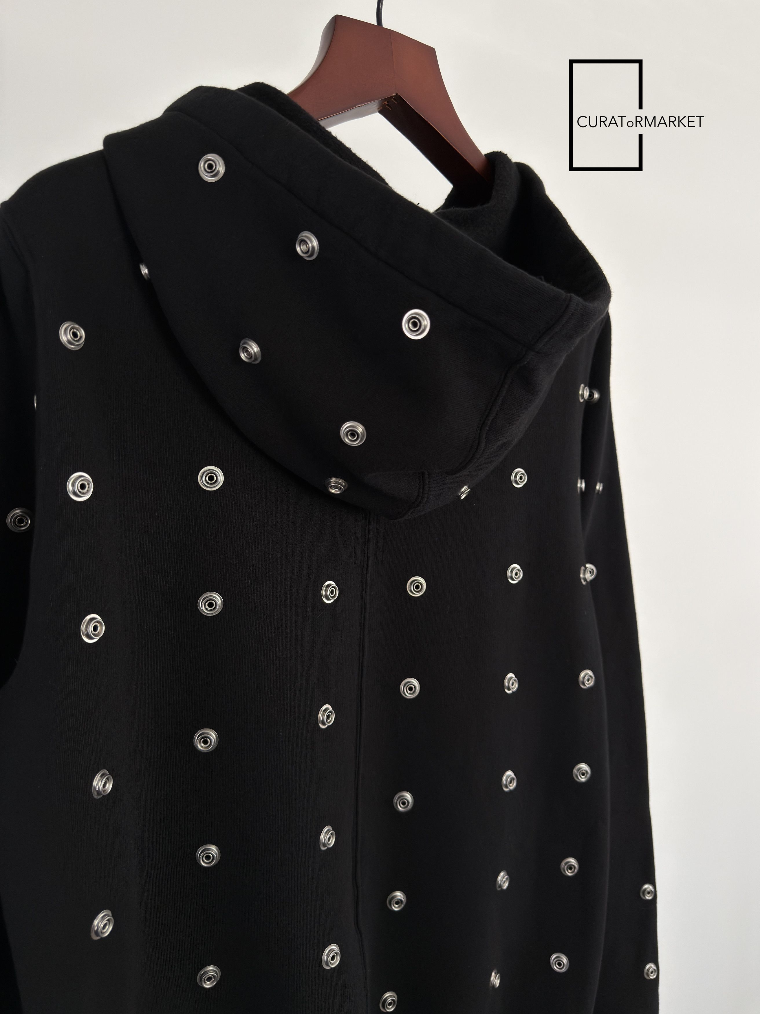 Rick Owens Drkshdw Granbury Organic Fleece Press Stud Button Hoodie SS24 Lido Size US S / EU 44-46 / 1 - 7 Thumbnail