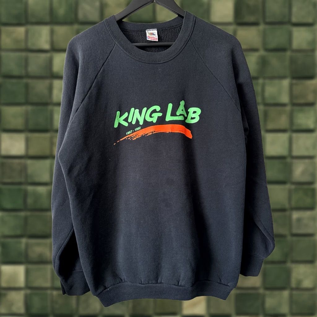 Fruit Of The Loom VINTAGE Fruit Of The Loom Sweatshirt USA Made King Lab 90s Black XL Mens Size US XL / EU 56 / 4 - 1 Thumbnail