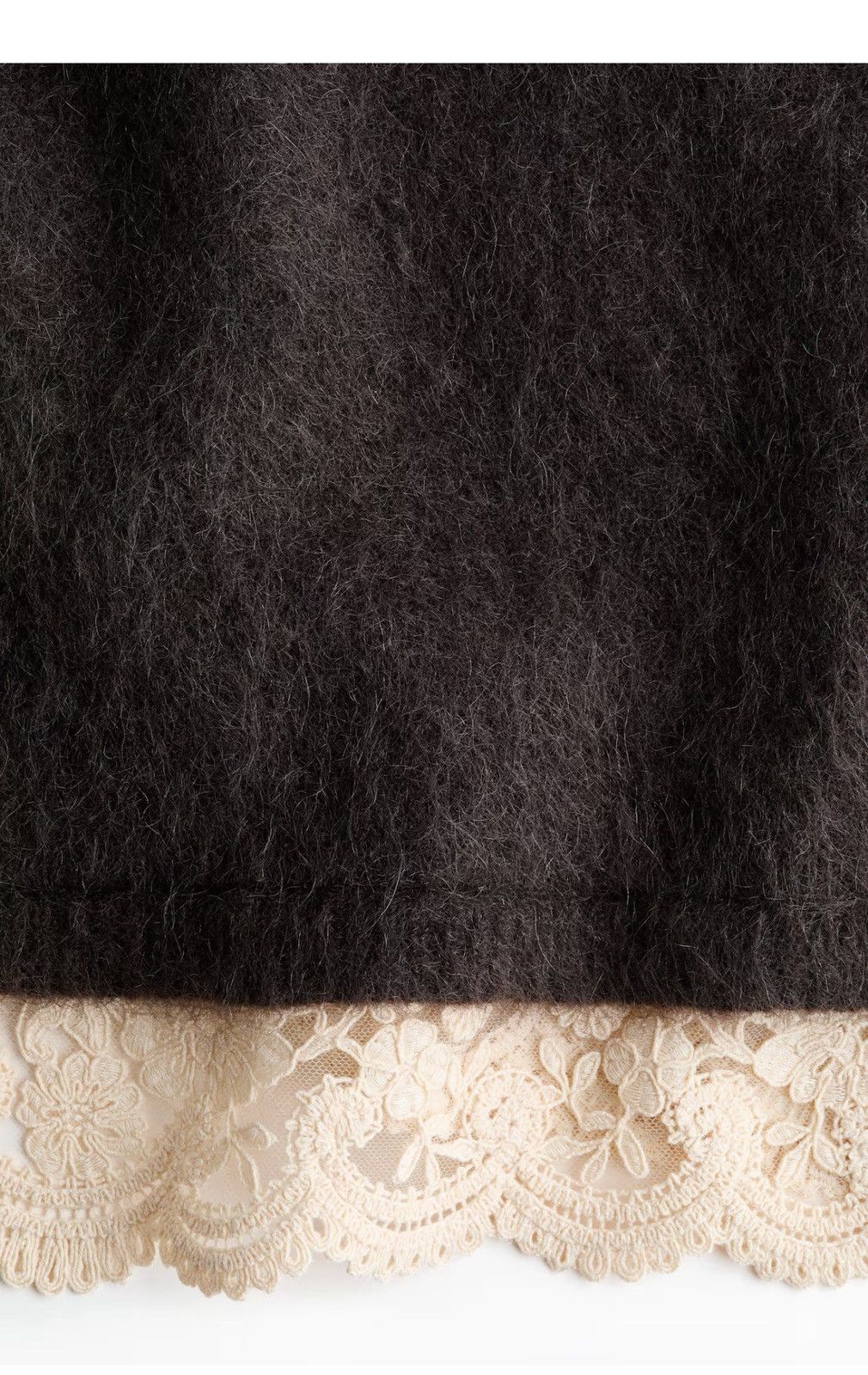 H&M H&M Premium Selection Lace Trimmed Mohair Blend Sweater Size S / US 4 / IT 40 - 4 Thumbnail