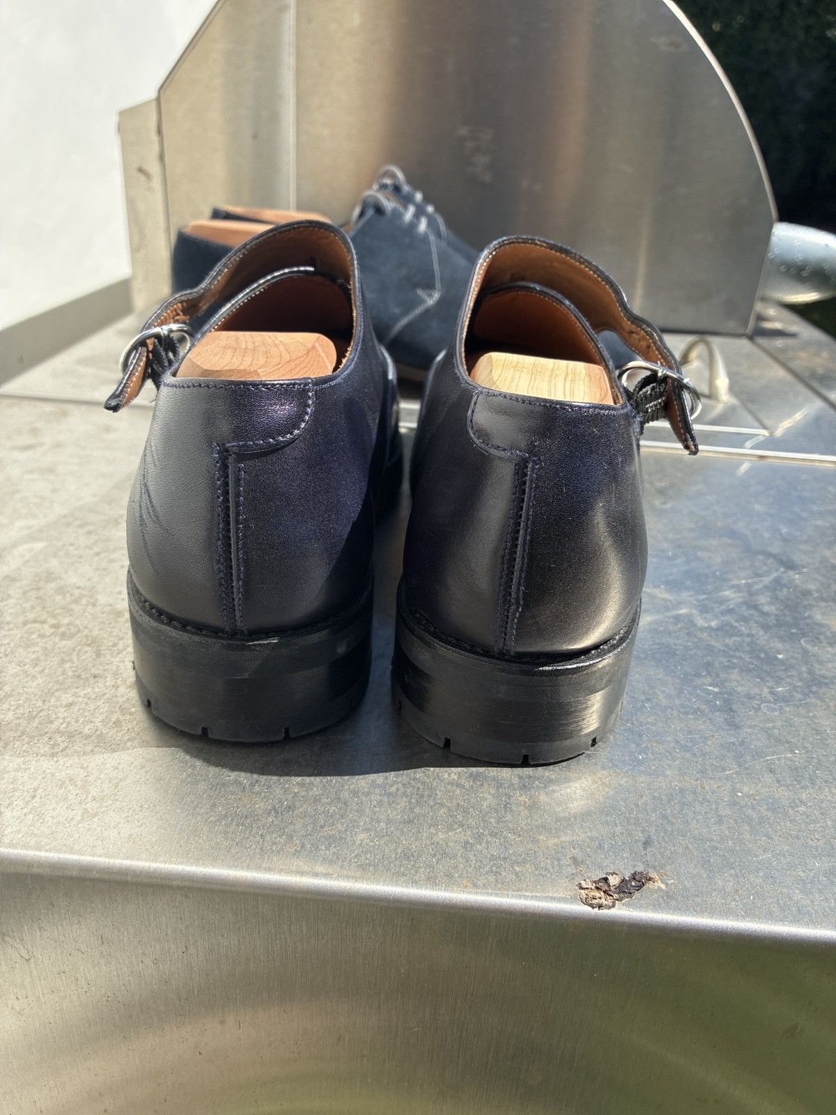 J.FitzPatrick J. Fitzpatrick Martel Blue Calf Monkstrap UK6.5E/US7.5 Size US 7.5 / EU 40-41 - 4 Thumbnail