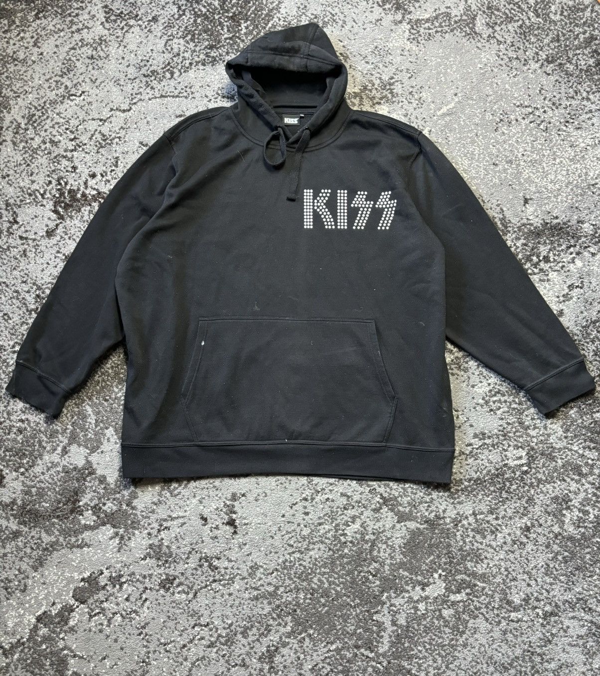 KISS × Vintage KISS (2018) Classic Logo Spellout Glam Metal Rock Hoodie Size 4XL / US 24-26 - 1 Thumbnail