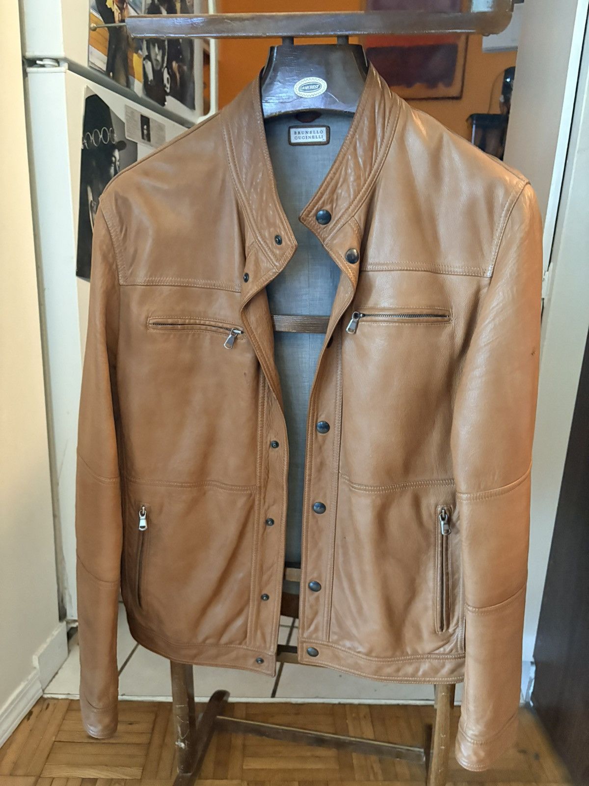 Brunello Cucinelli Brunello Cucinelli Leather Jacket Size US M / EU 48-50 / 2 - 1 Thumbnail