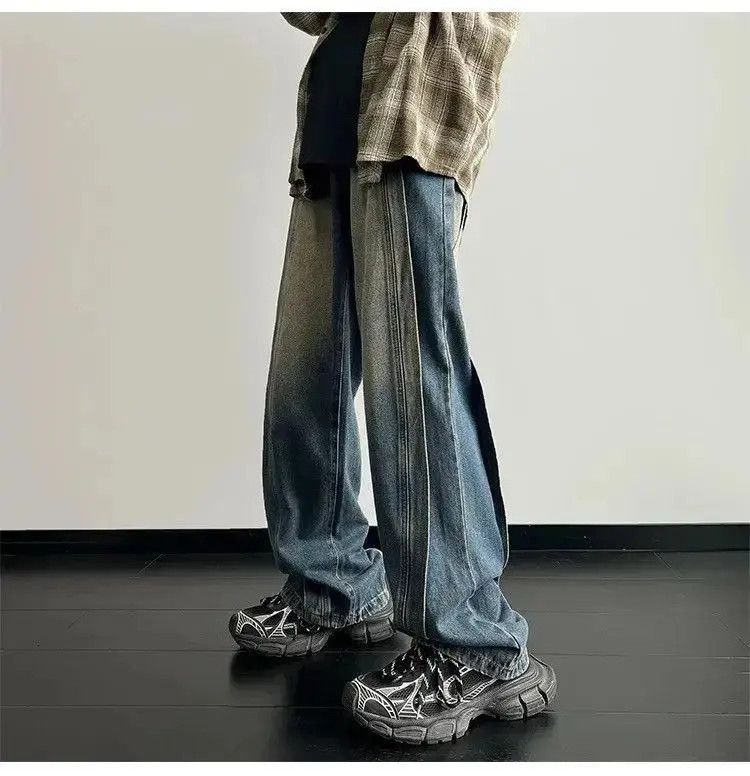 Japanese Brand Wide Leg Jeans Baggy Y2k Washed Trousers Size US 30 / EU 46 - 5 Thumbnail