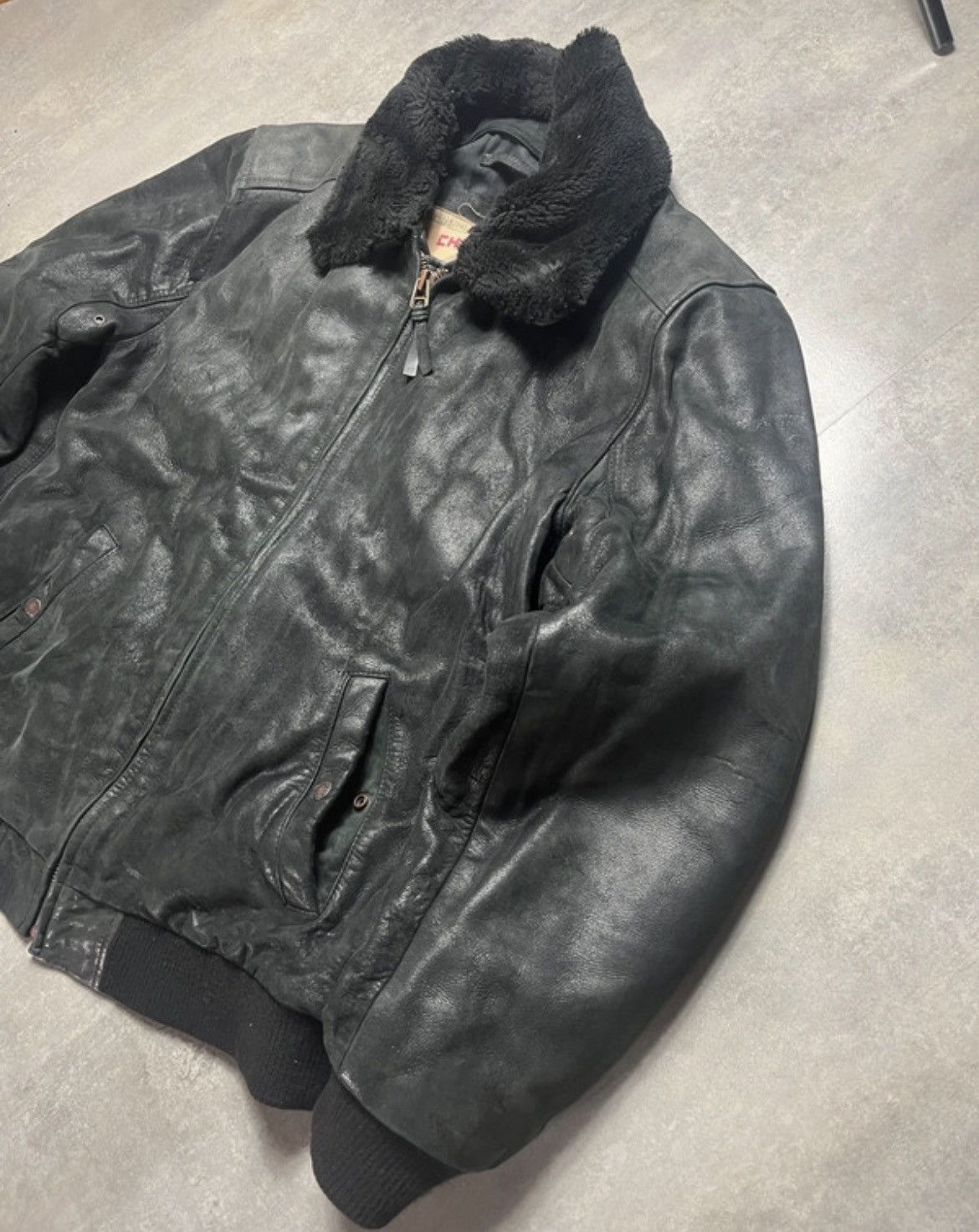 Chevignon Vintage Chevignon Bingo Leather Bomber Jacket XXL Shearling Size US XXL / EU 58 / 5 - 3 Thumbnail