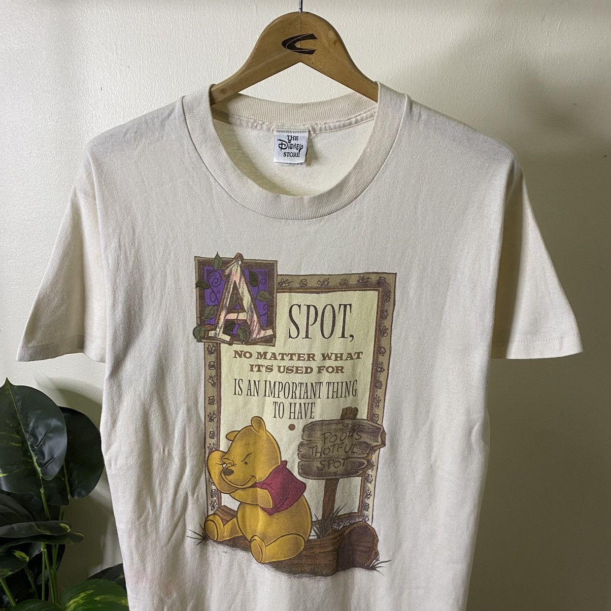 Disney Vintage 1990s Disney Winnie The Pooh Cartoon T Shirt Size US M / EU 48-50 / 2 - 2 Thumbnail